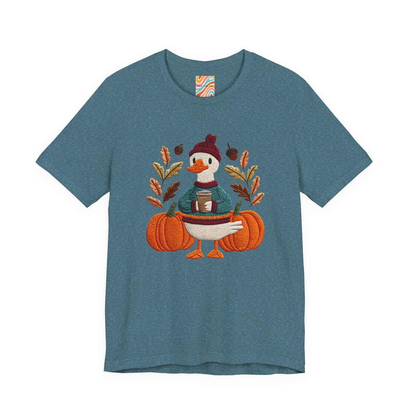 Autumn Goose Graphic Tee | Fall Sweatshirt, Cute Animal Shirt, Thanksgiving Gift, Cozy Apparel, Pumpkin Decor