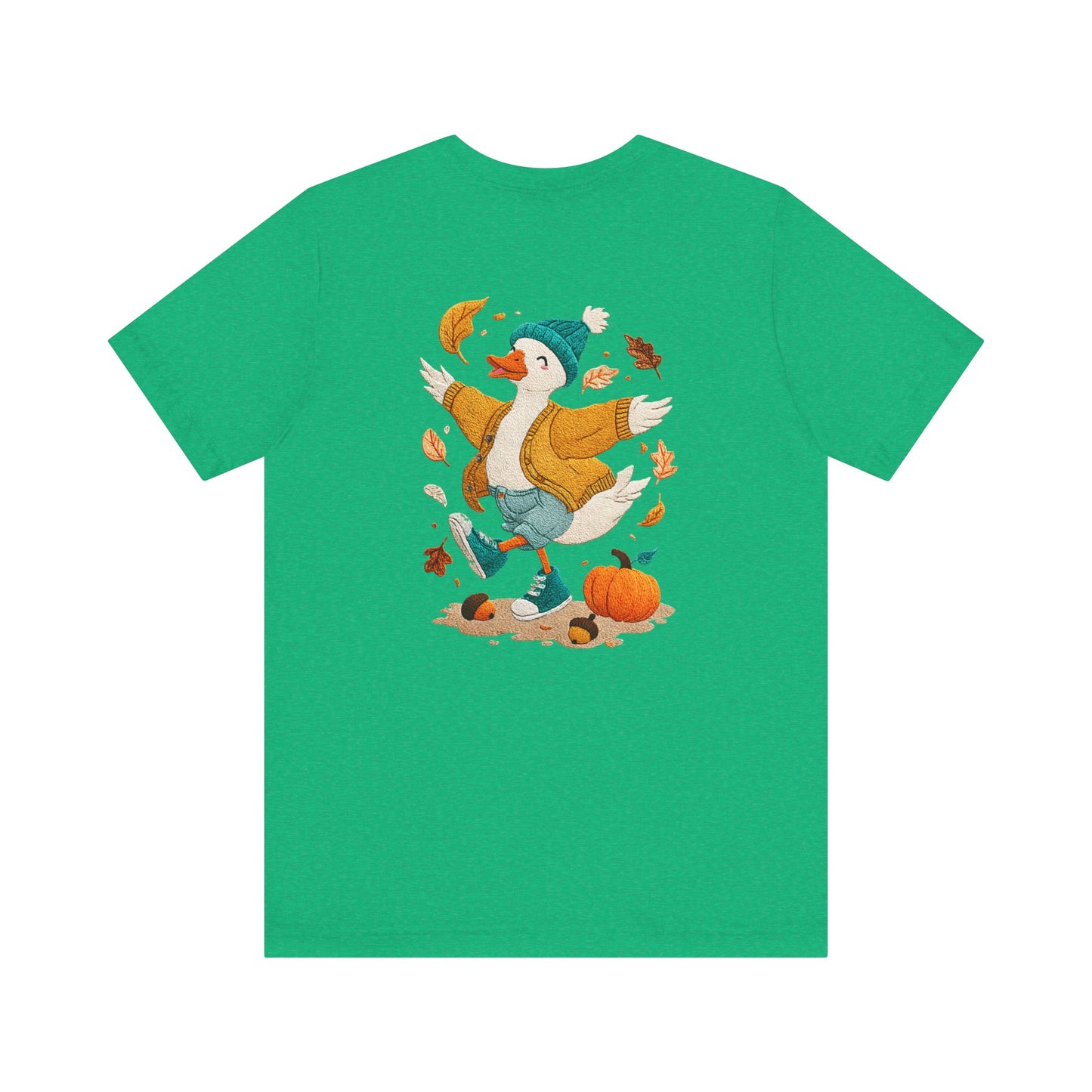 Autumn Goose Graphic Tee, Fall Vibes Shirt, Cozy Casual Wear, Thanksgiving Outfit, Unisex Seasonal Apparel