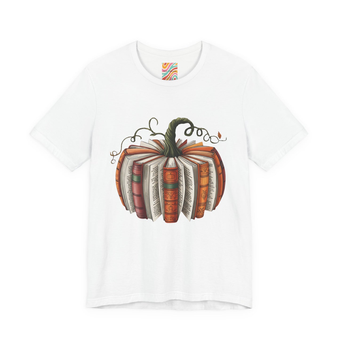 Book Pumpkin Unisex Jersey Short Sleeve Tee