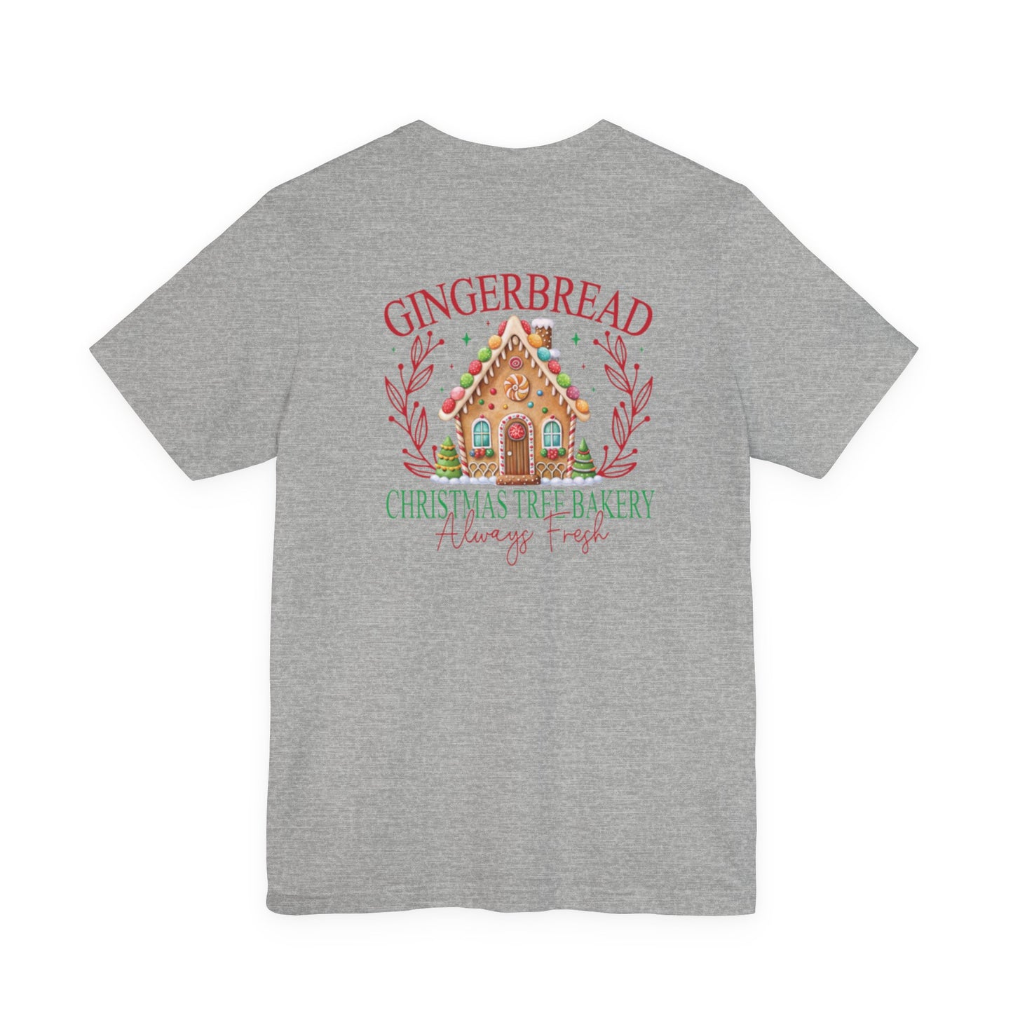 Gingerbread Christmas Tree Bakery Tee – Always Fresh!