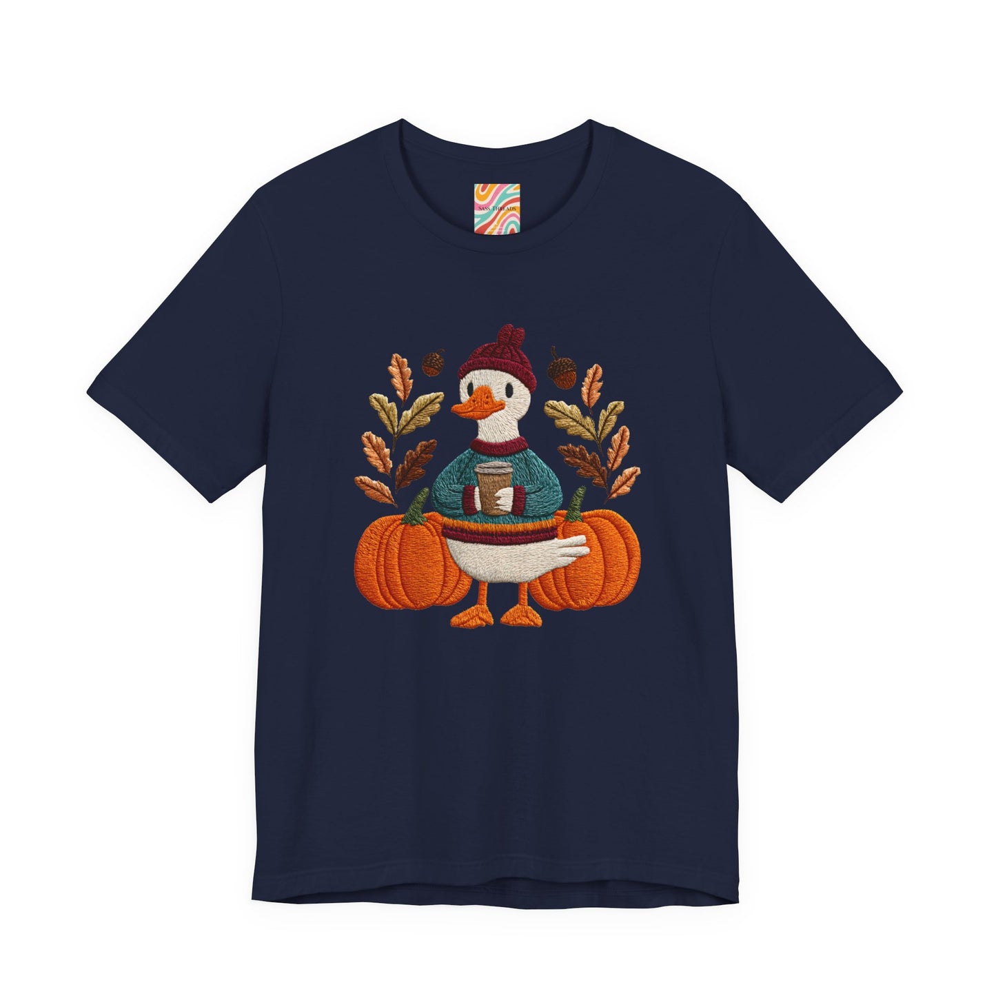 Autumn Goose Graphic Tee | Fall Sweatshirt, Cute Animal Shirt, Thanksgiving Gift, Cozy Apparel, Pumpkin Decor
