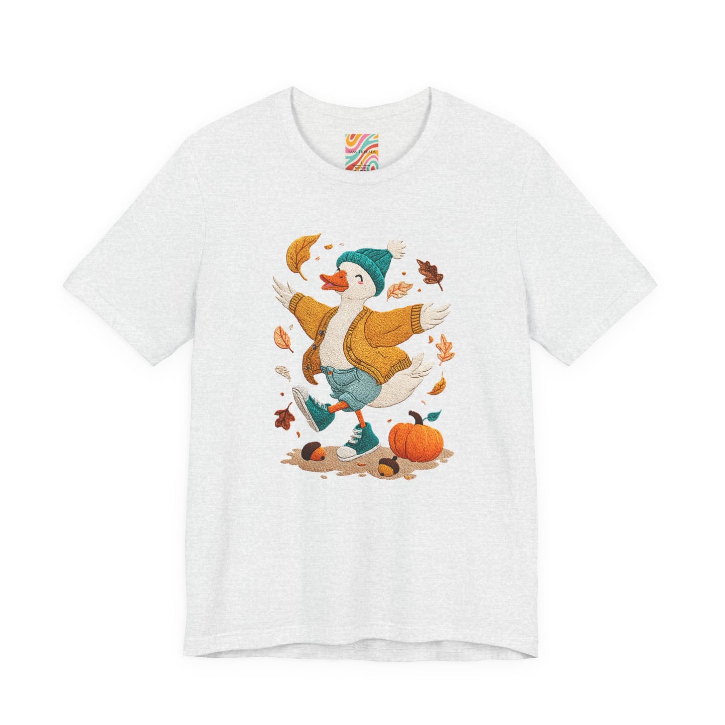Autumn Goose Graphic Tee, Fall Vibes Shirt, Cozy Casual Wear, Thanksgiving Outfit, Unisex Seasonal Apparel