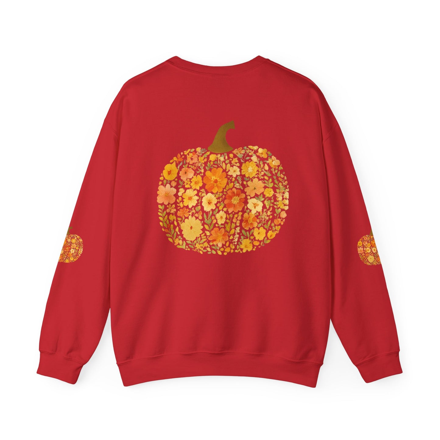 Floral Pumpkin Fall Sweatshirt – Cozy Autumn Vibes