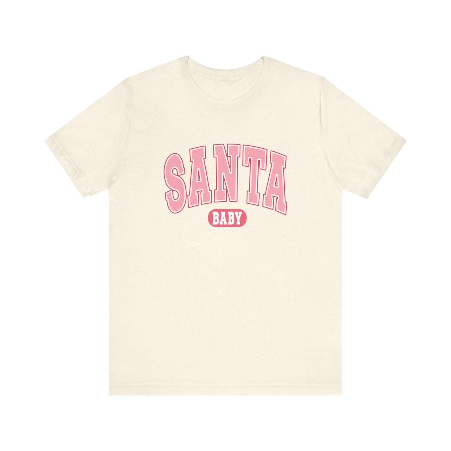 Santa Baby Christmas Tee – Pink Retro Holiday Shirt for Women | Cute & Festive T-Shirt