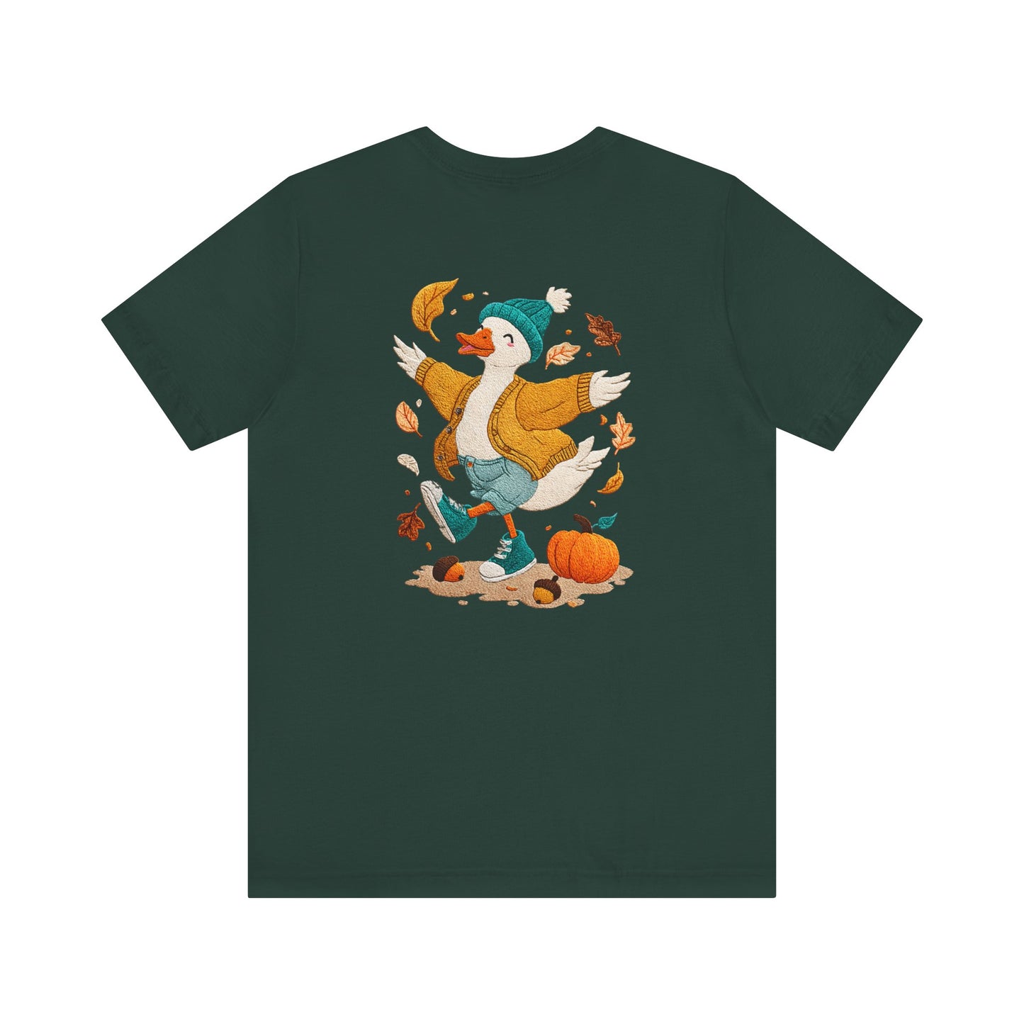 Autumn Goose Graphic Tee, Fall Vibes Shirt, Cozy Casual Wear, Thanksgiving Outfit, Unisex Seasonal Apparel