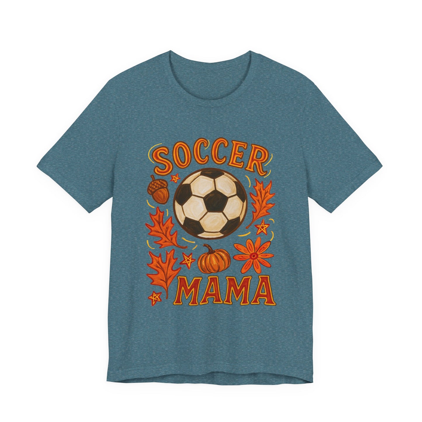 Autumn Soccer Mama Tee - Perfect for Fall Games, Gifts for Soccer Moms