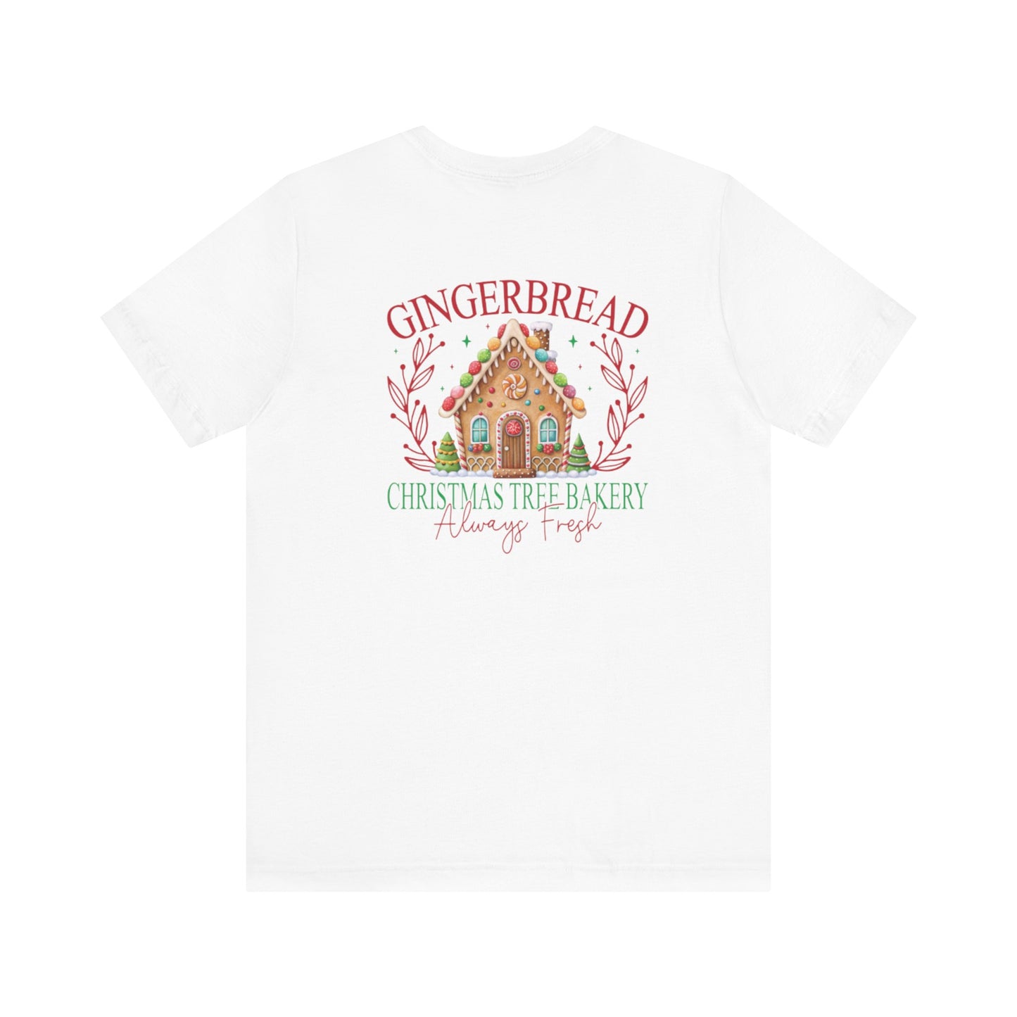 Gingerbread Christmas Tree Bakery Tee – Always Fresh!