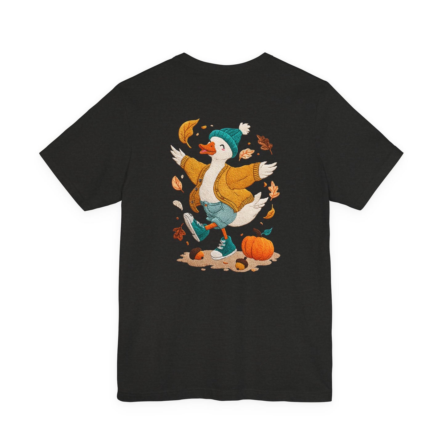 Autumn Goose Graphic Tee, Fall Vibes Shirt, Cozy Casual Wear, Thanksgiving Outfit, Unisex Seasonal Apparel