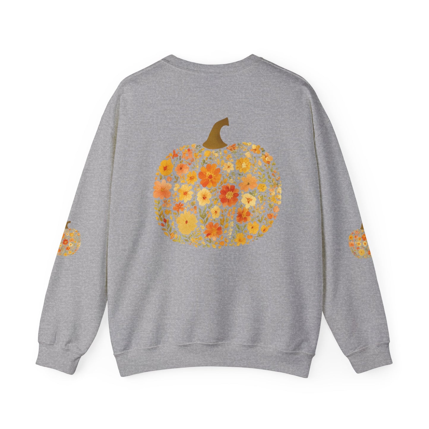 Floral Pumpkin Fall Sweatshirt – Cozy Autumn Vibes