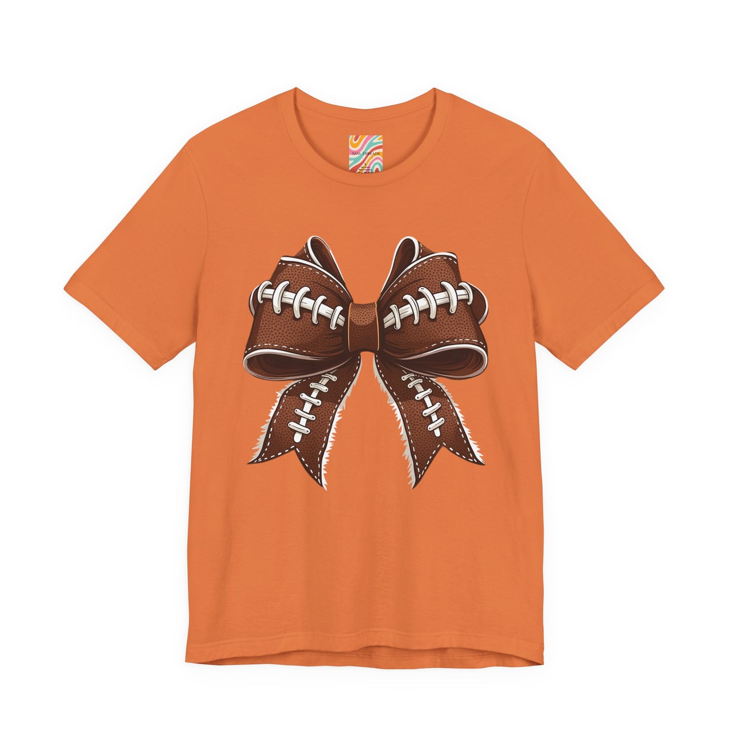 Football Bow Tee, Sports Shirt, Gift for Football Fans