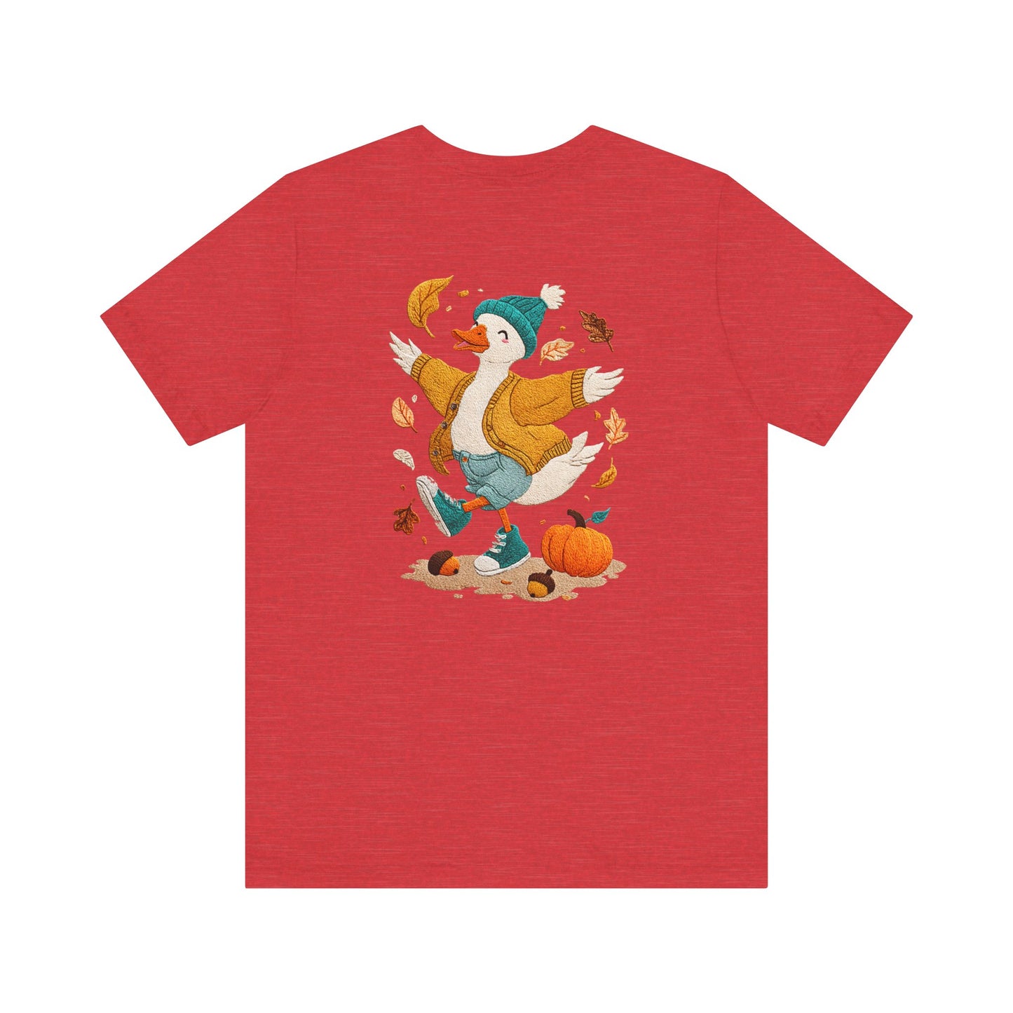 Autumn Goose Graphic Tee, Fall Vibes Shirt, Cozy Casual Wear, Thanksgiving Outfit, Unisex Seasonal Apparel