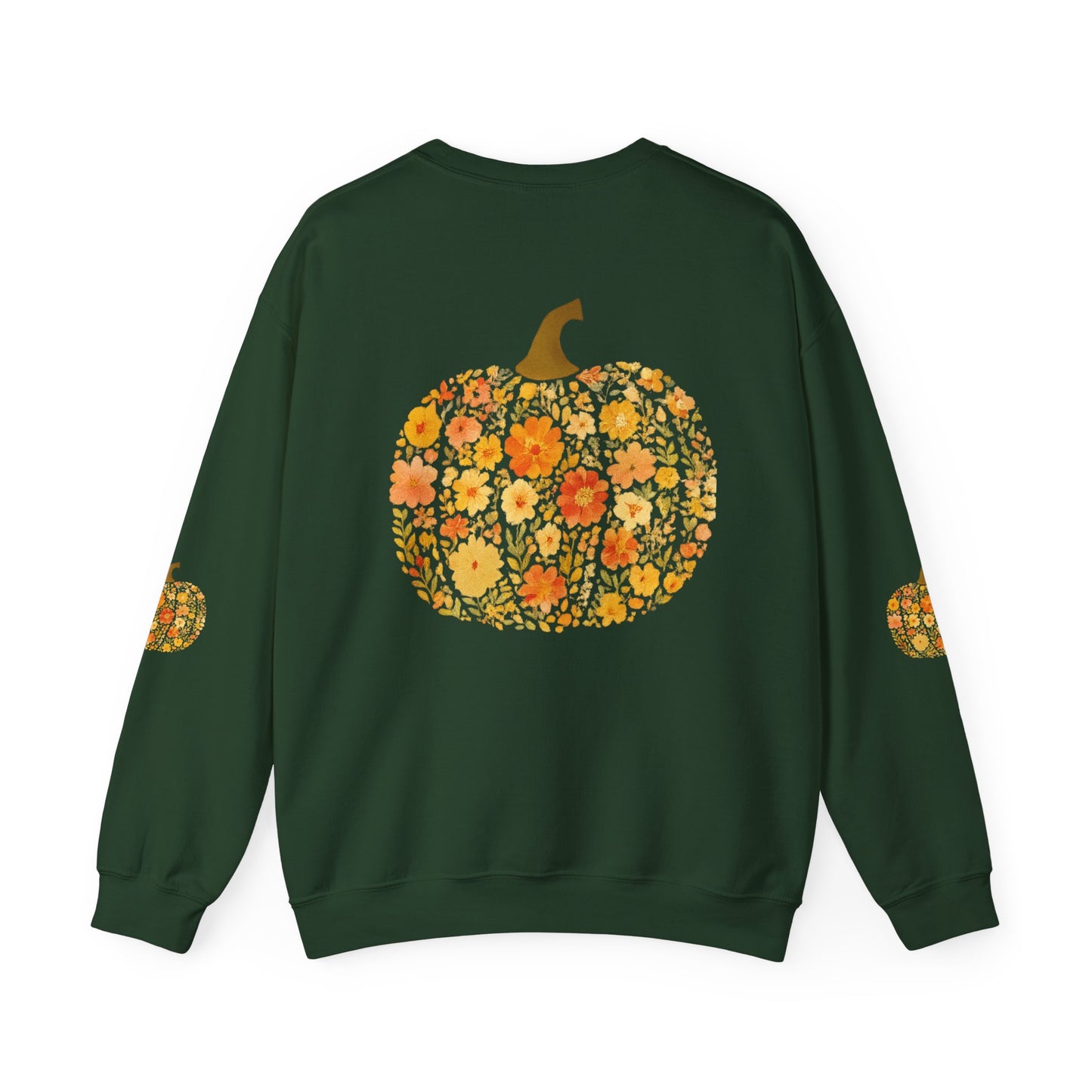 Floral Pumpkin Fall Sweatshirt – Cozy Autumn Vibes