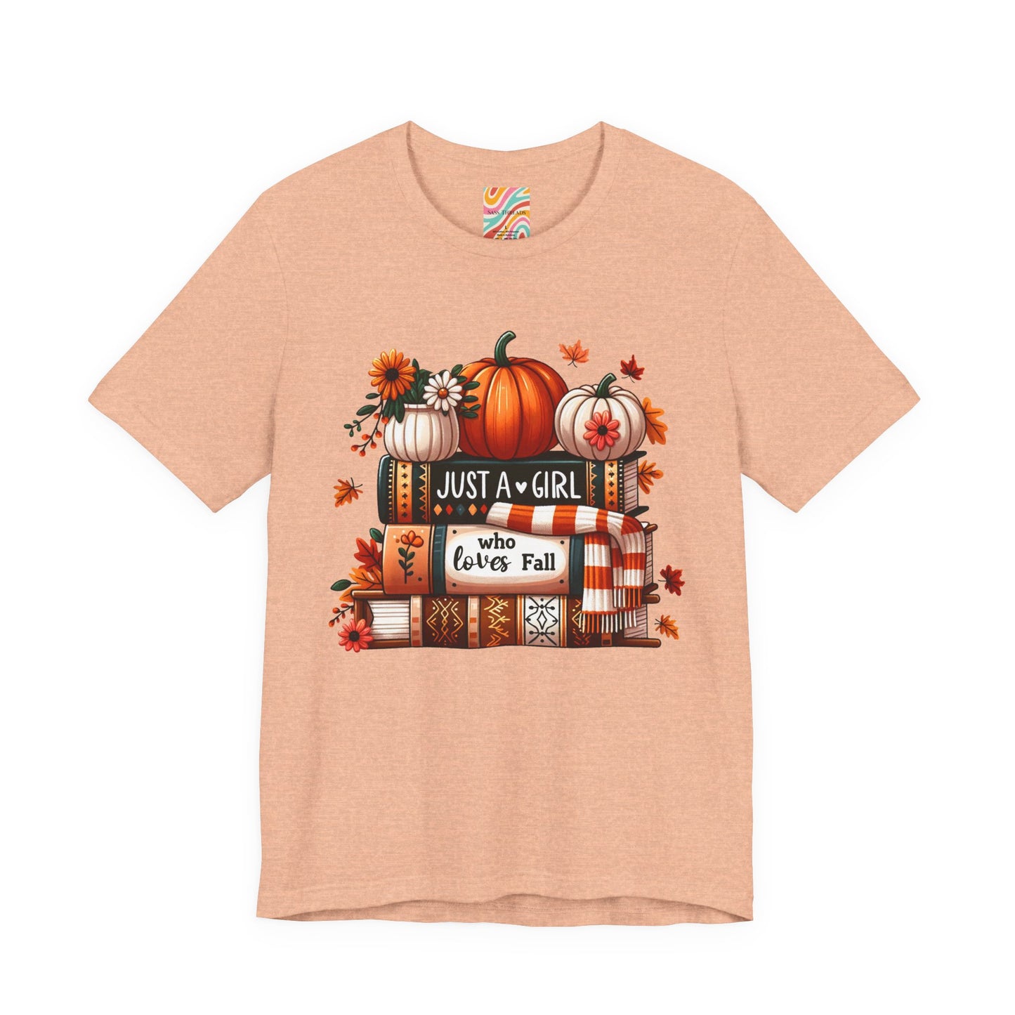 Fall Lover Tee, Autumn T-Shirt, Just a Girl Who Loves books