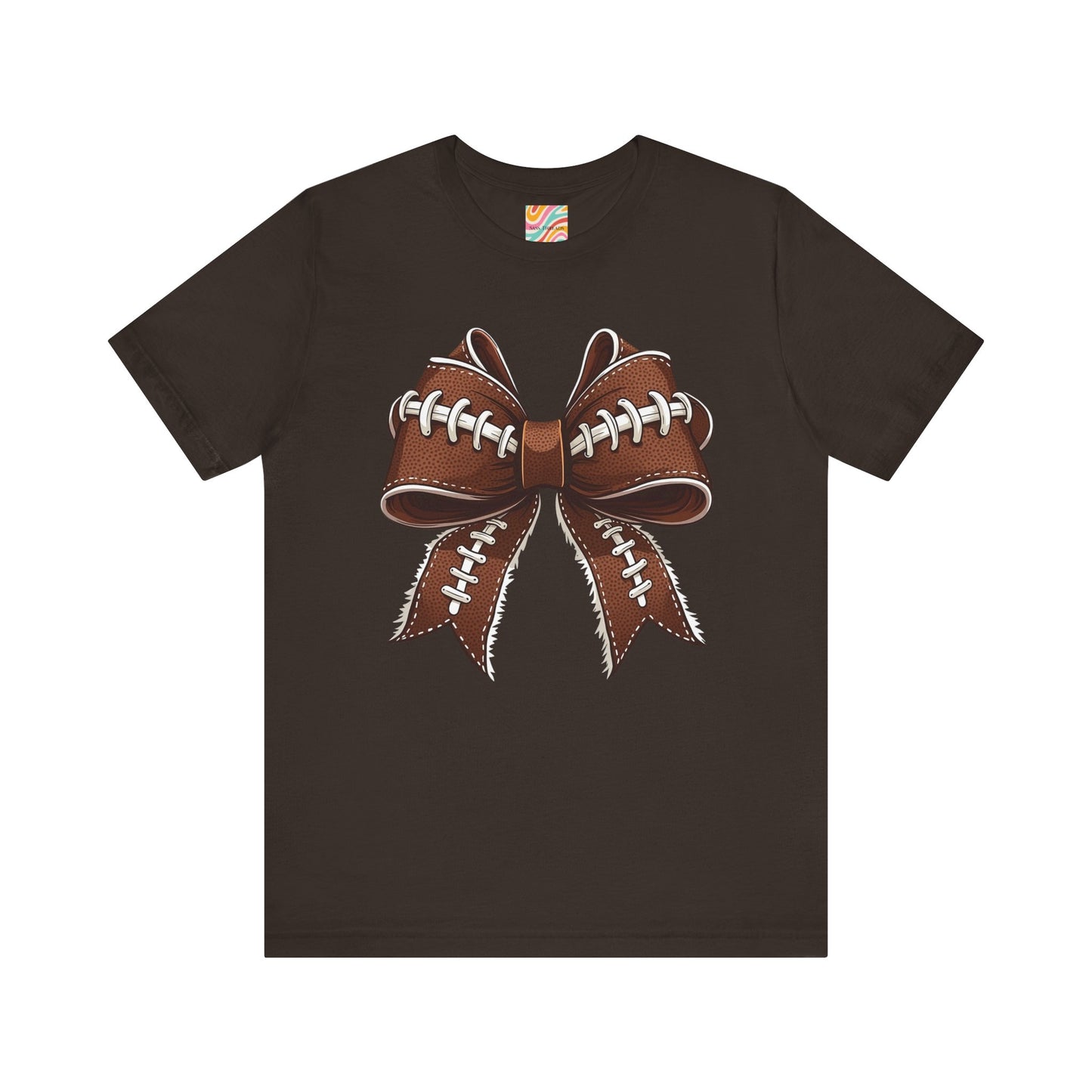 Football Bow Tee, Sports Shirt, Gift for Football Fans
