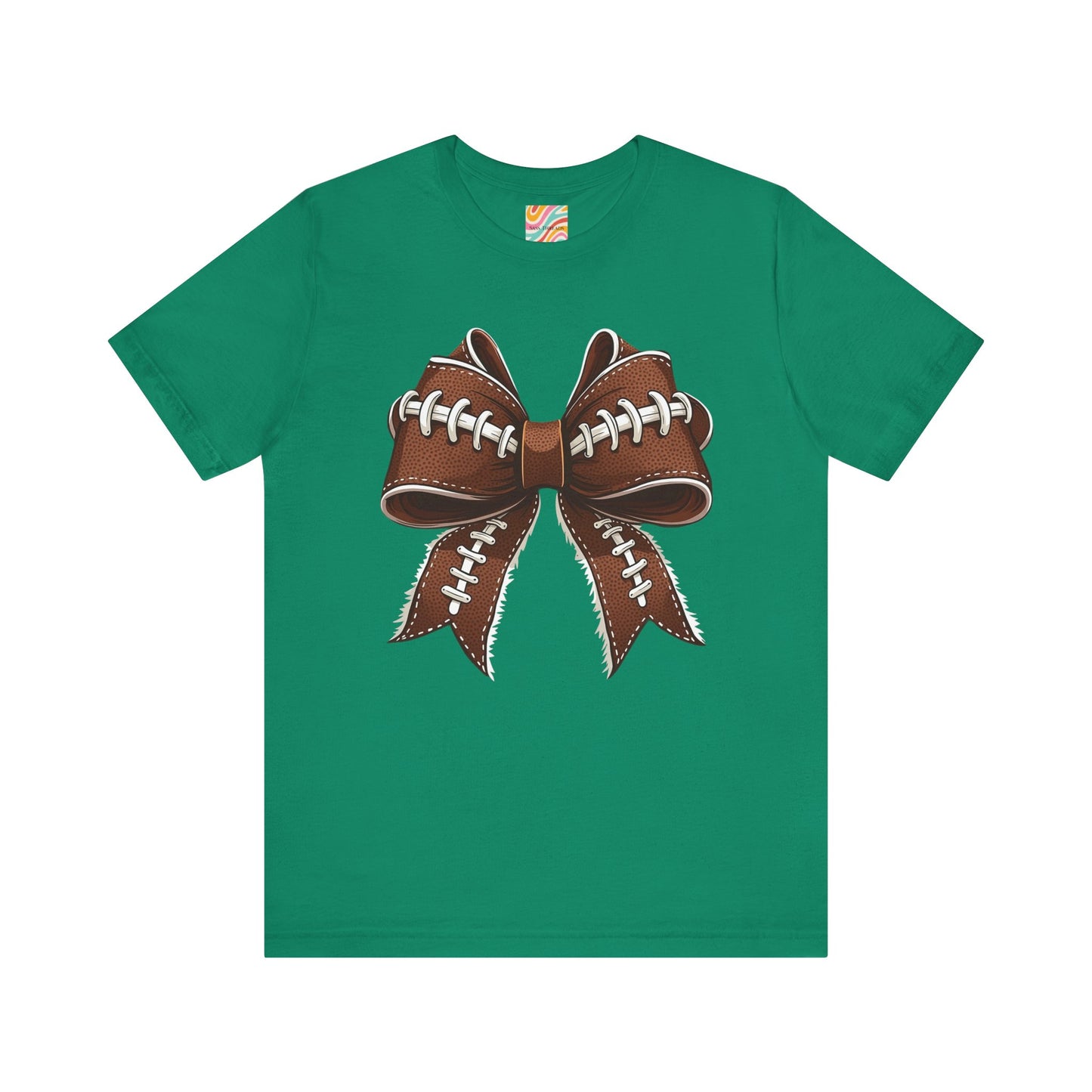 Football Bow Tee, Sports Shirt, Gift for Football Fans
