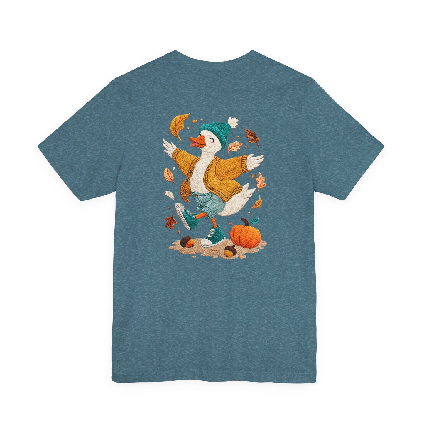 Autumn Goose Graphic Tee, Fall Vibes Shirt, Cozy Casual Wear, Thanksgiving Outfit, Unisex Seasonal Apparel