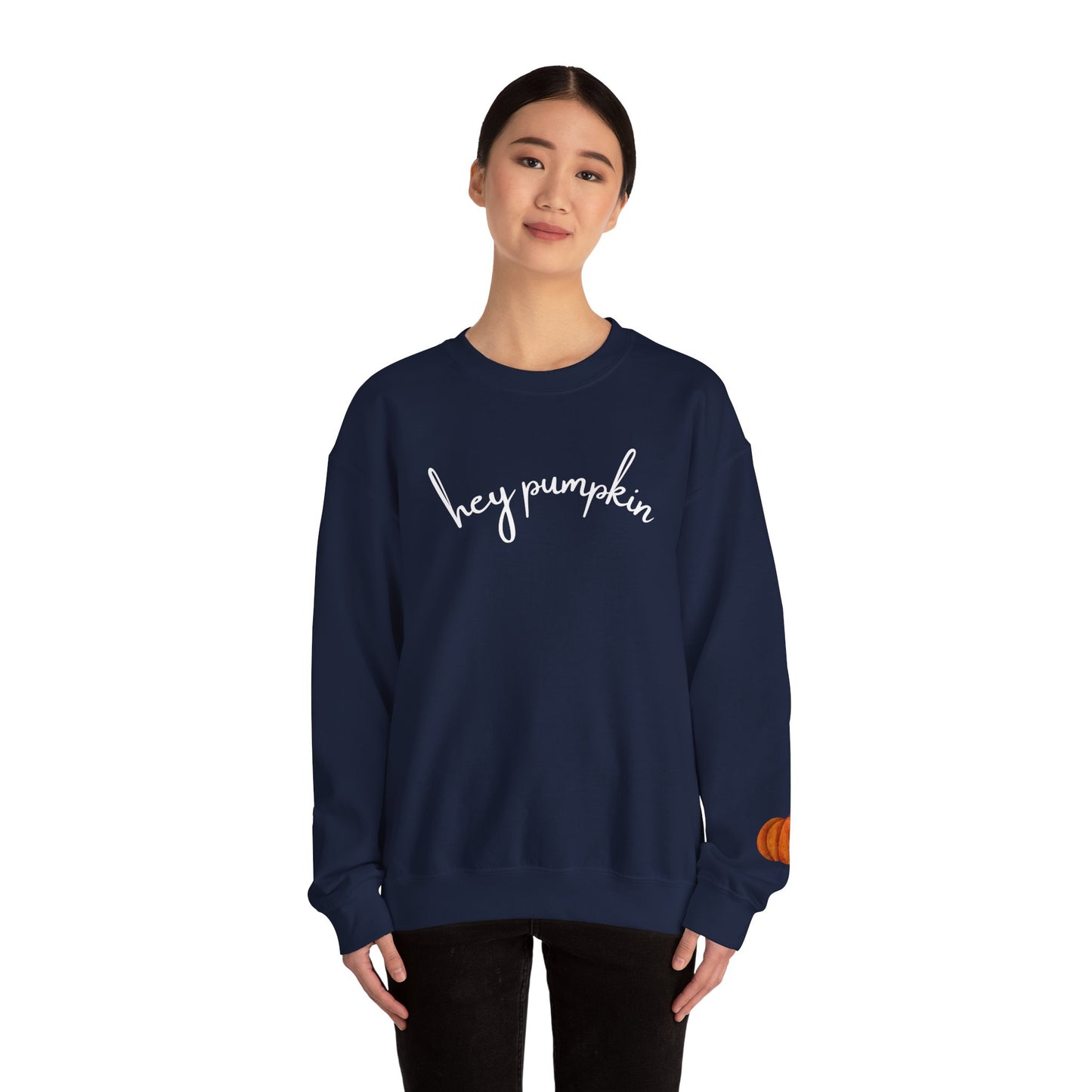 Hey Pumpkin Crewneck Sweatshirt, Cozy Autumn Apparel, Halloween Sweatshirt, Fall Fashion, Pumpkin Lover Gift