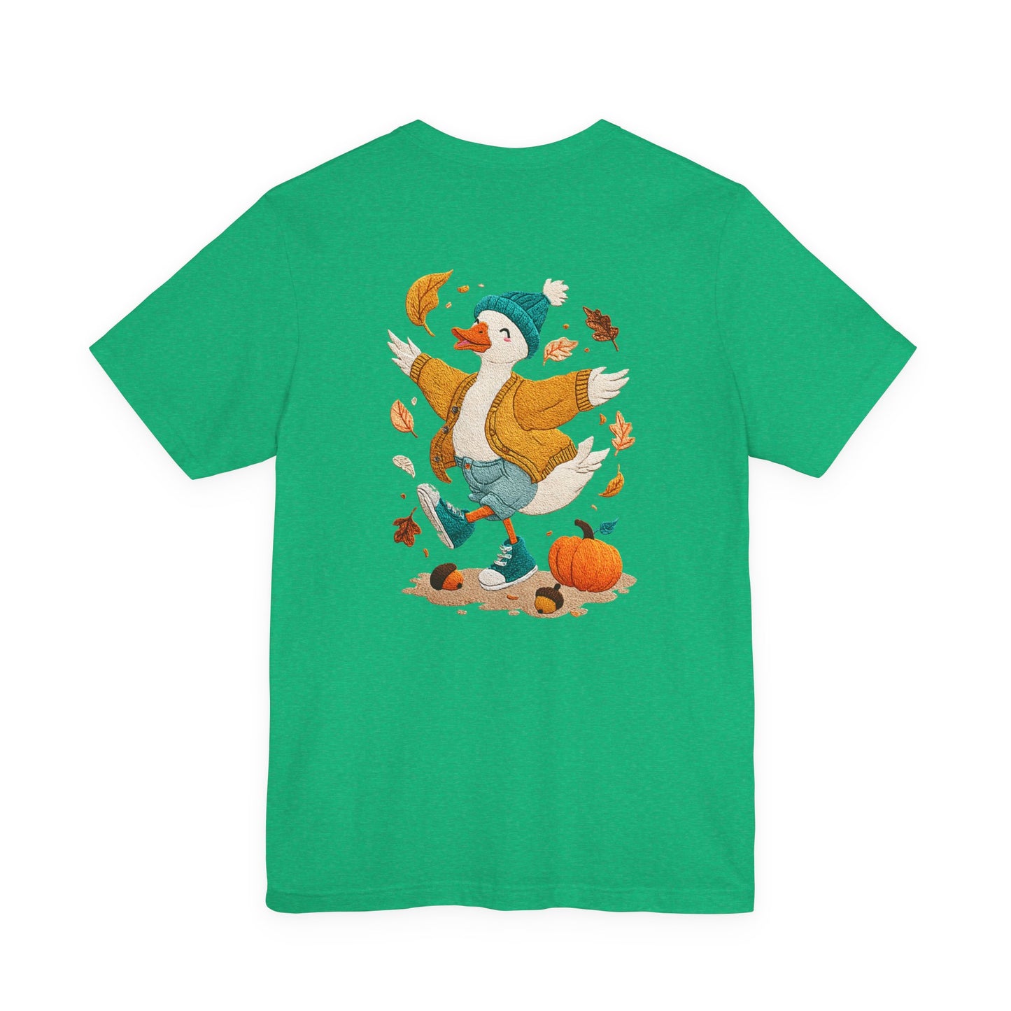 Autumn Goose Graphic Tee, Fall Vibes Shirt, Cozy Casual Wear, Thanksgiving Outfit, Unisex Seasonal Apparel