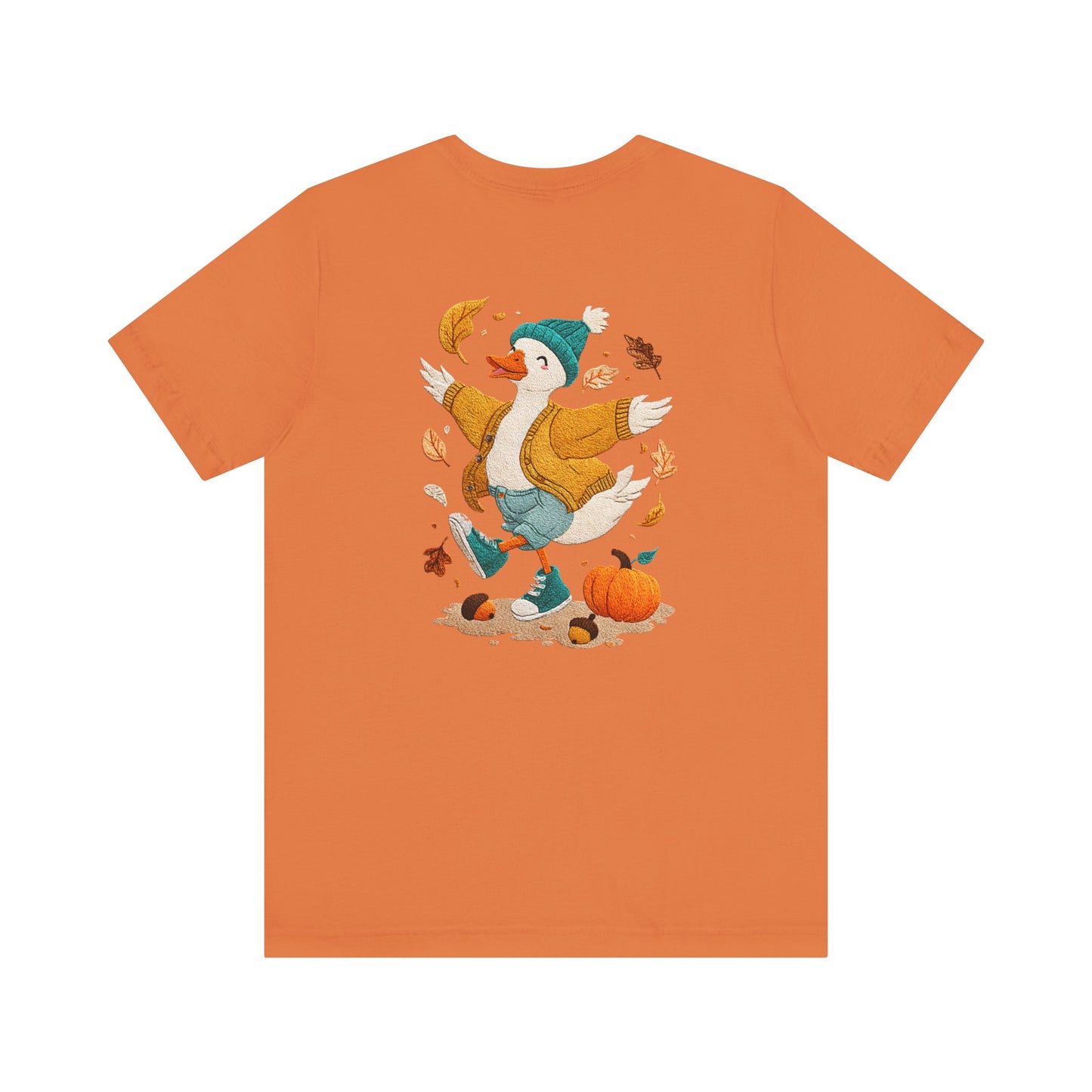 Autumn Goose Graphic Tee, Fall Vibes Shirt, Cozy Casual Wear, Thanksgiving Outfit, Unisex Seasonal Apparel