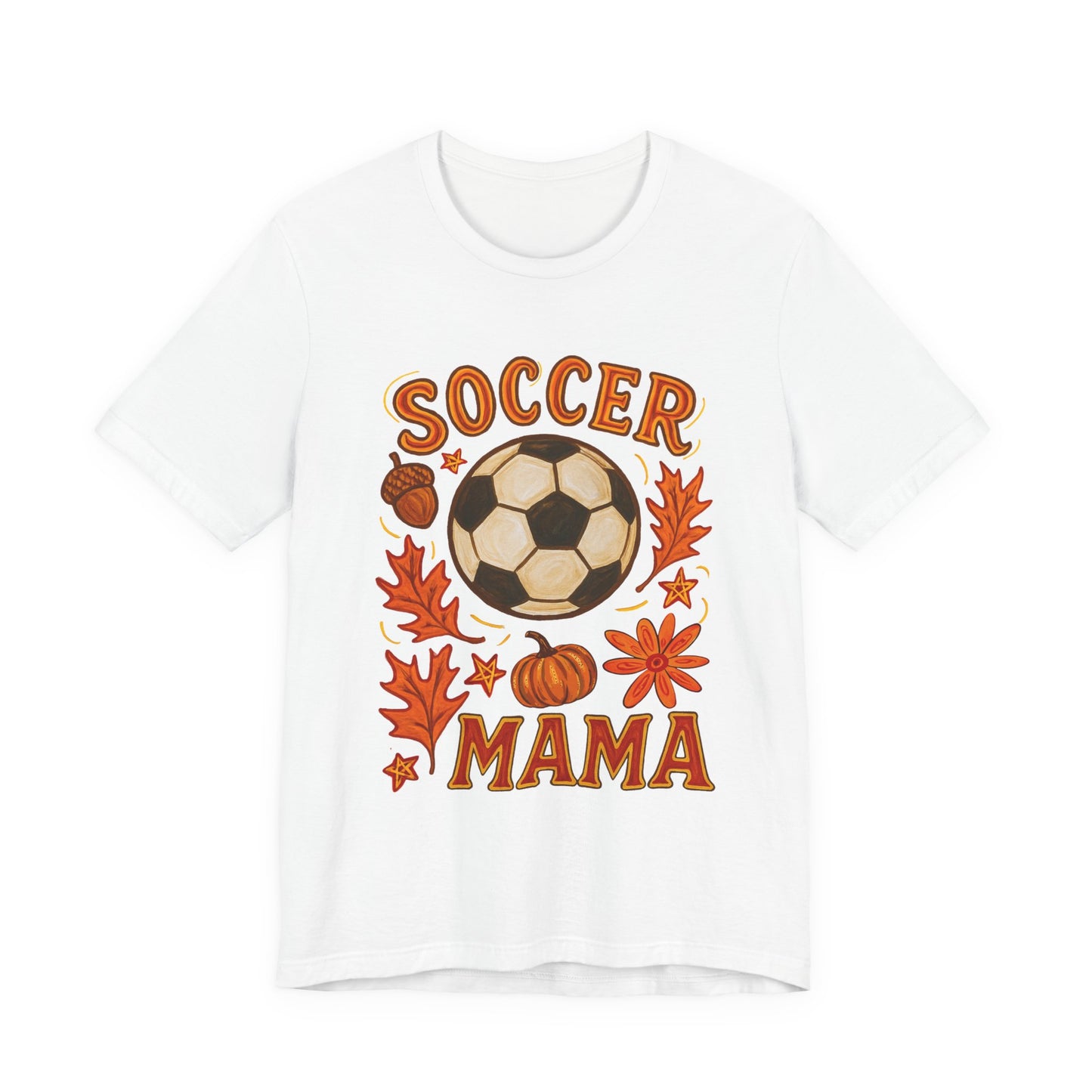Autumn Soccer Mama Tee - Perfect for Fall Games, Gifts for Soccer Moms