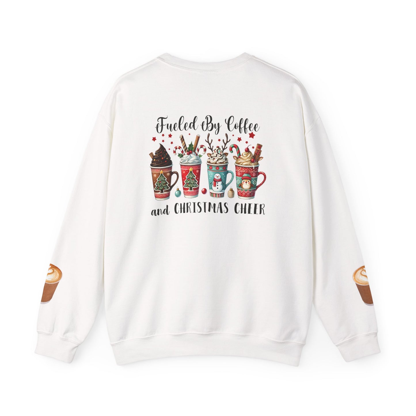 Fueled by Coffee and Christmas Cheer Sweatshirt – Cozy Holiday Coffee Lover Christmas Pullover
