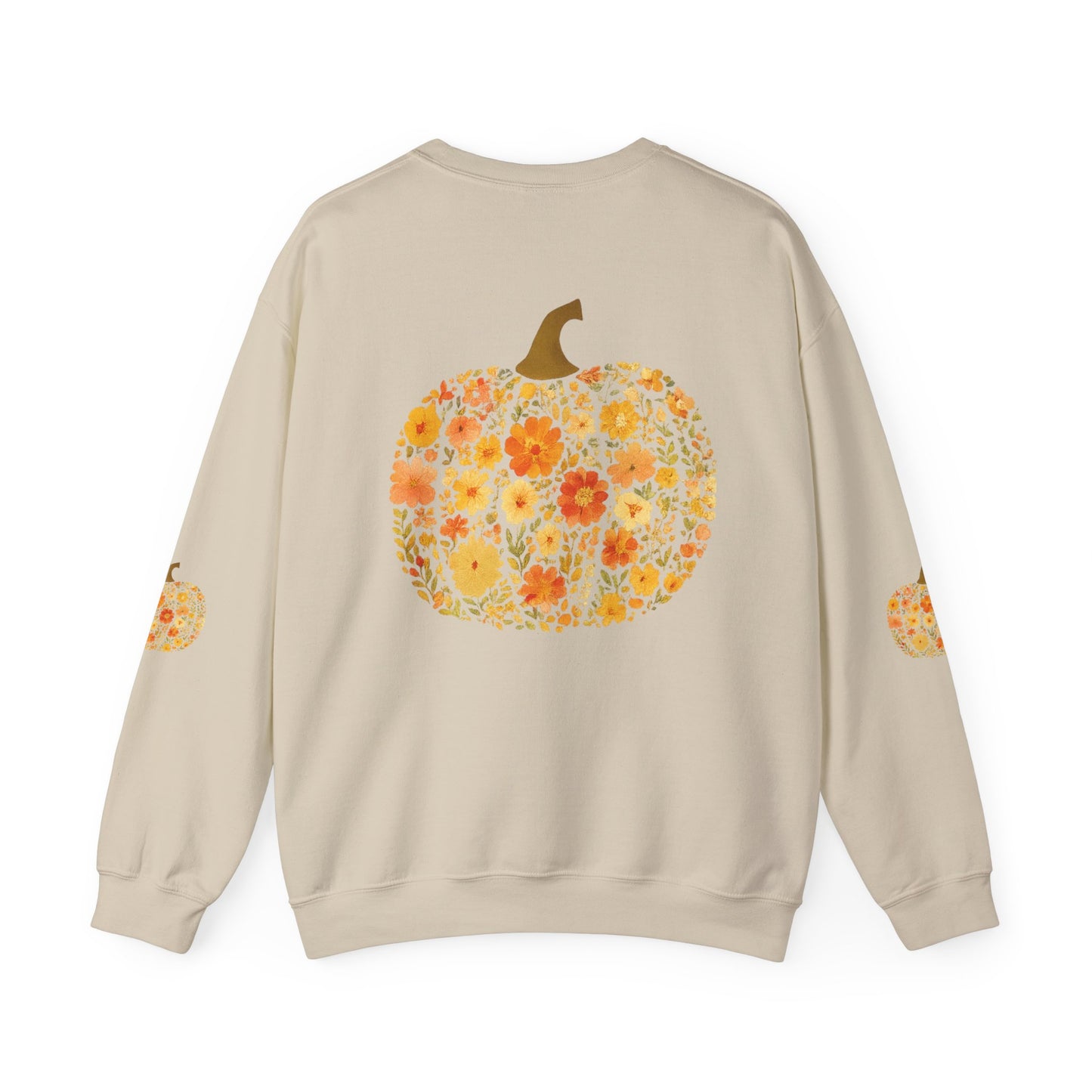 Floral Pumpkin Fall Sweatshirt – Cozy Autumn Vibes