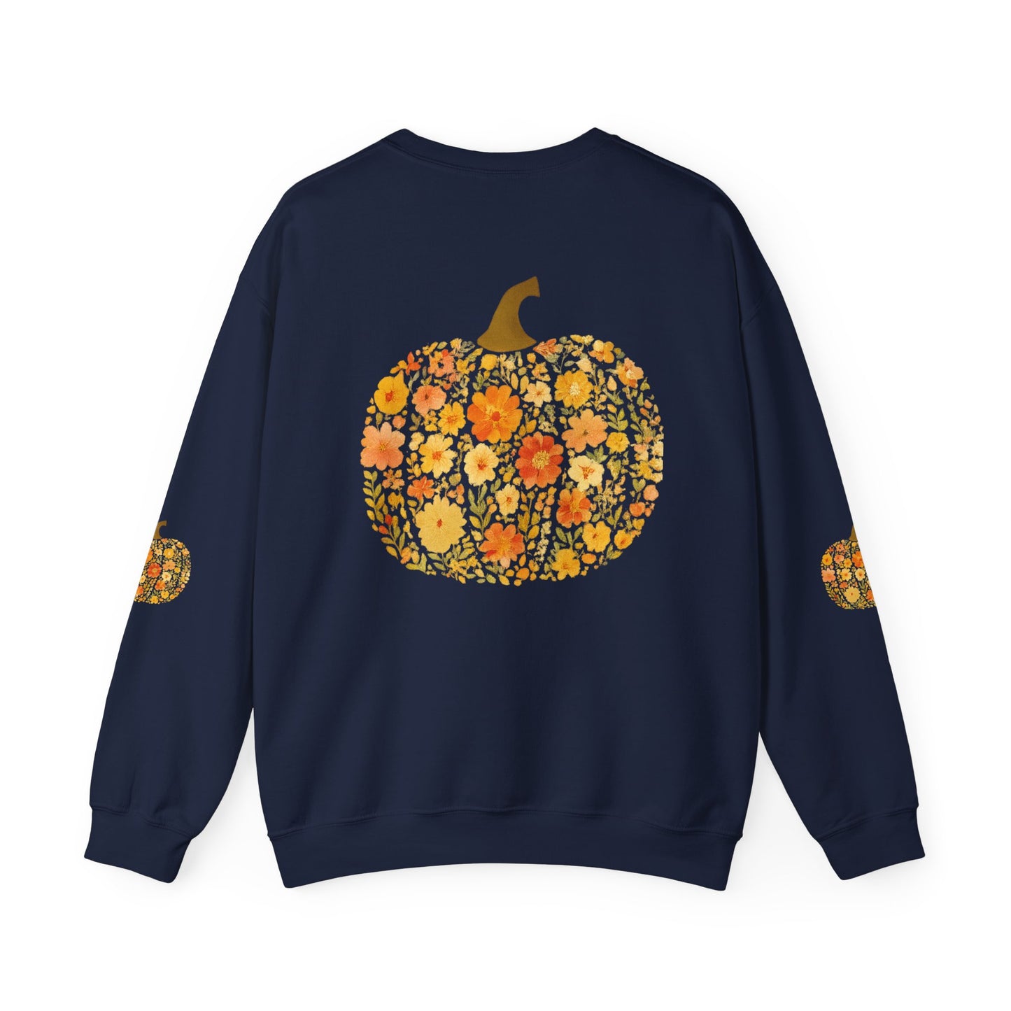 Floral Pumpkin Fall Sweatshirt – Cozy Autumn Vibes