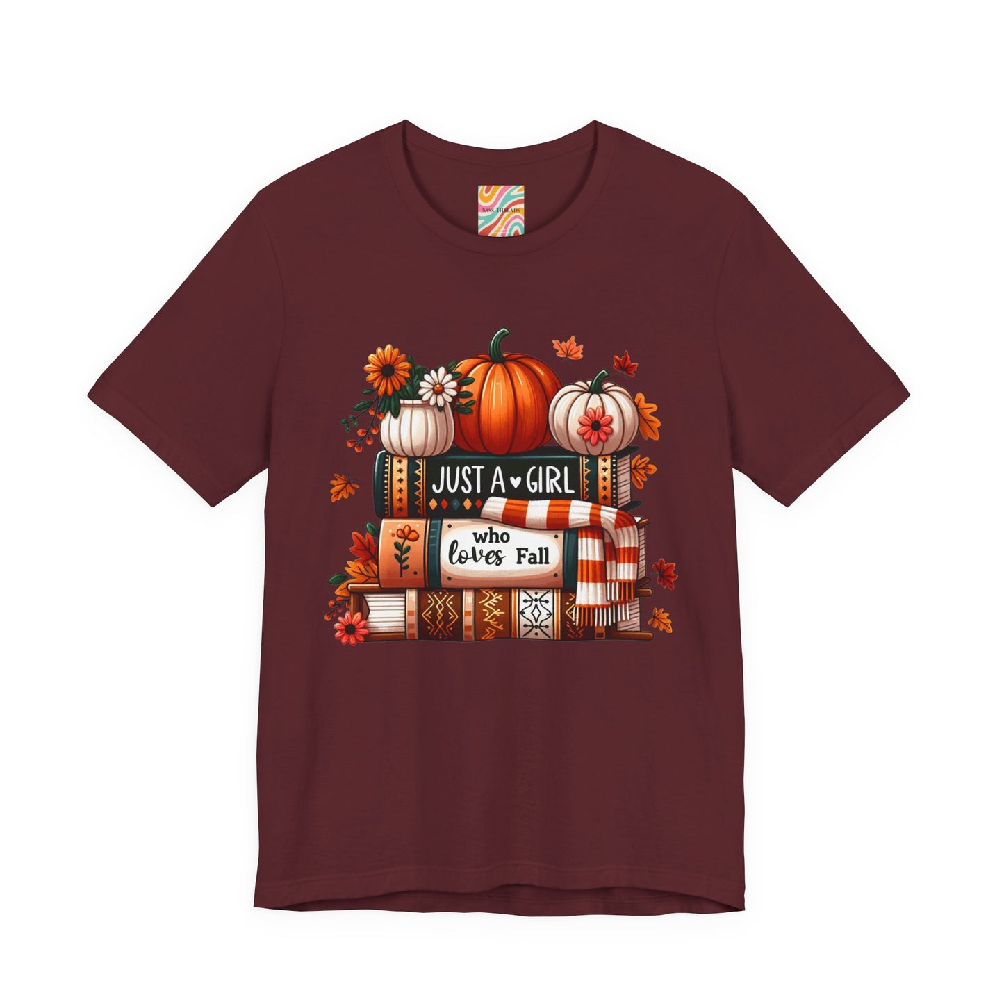 Fall Lover Tee, Autumn T-Shirt, Just a Girl Who Loves books