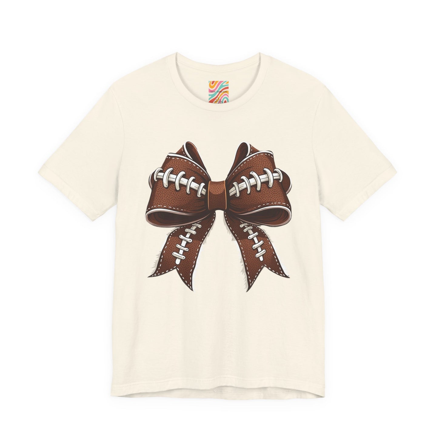 Football Bow Tee, Sports Shirt, Gift for Football Fans