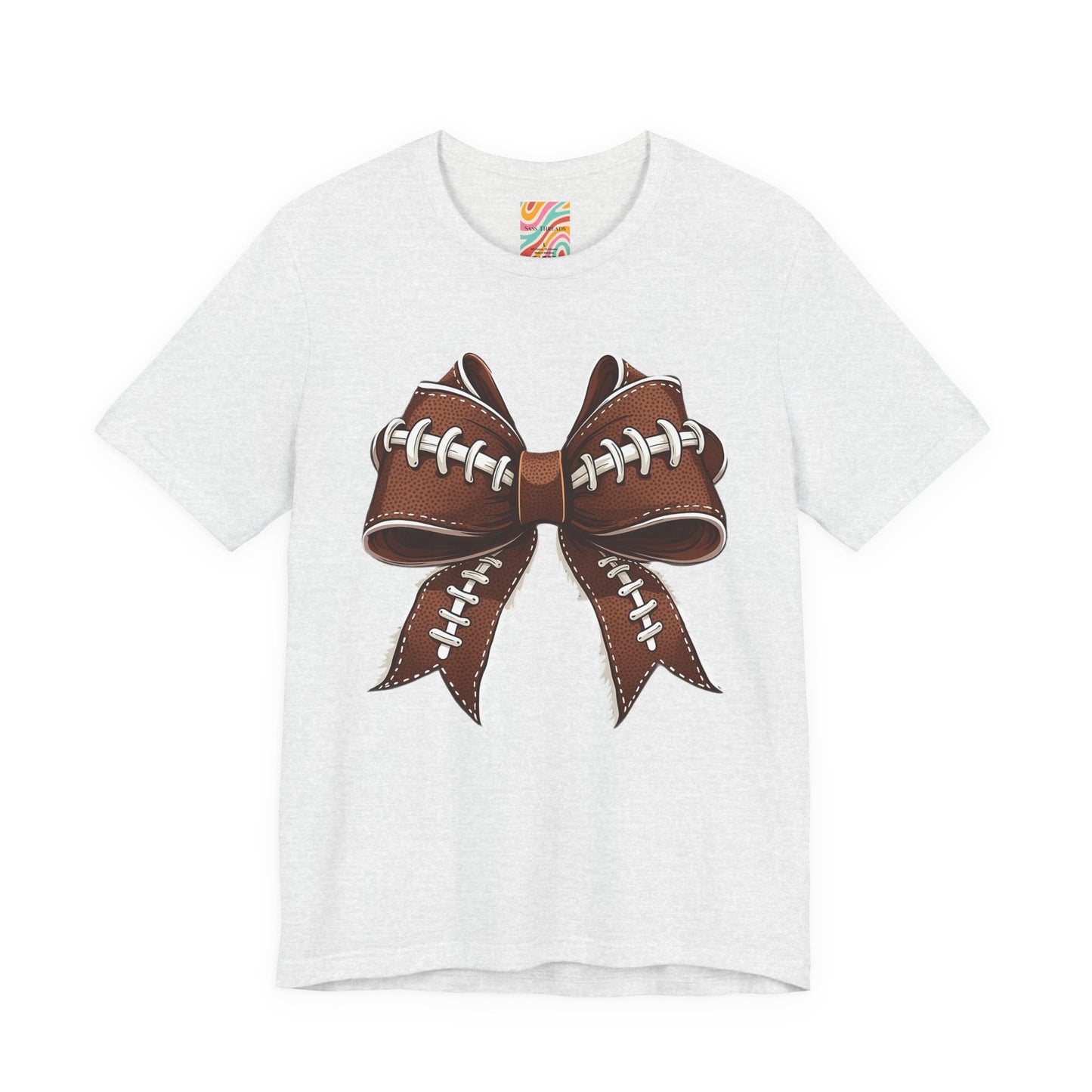 Football Bow Tee, Sports Shirt, Gift for Football Fans