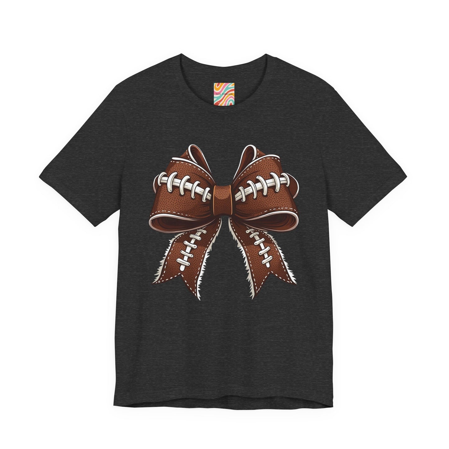 Football Bow Tee, Sports Shirt, Gift for Football Fans
