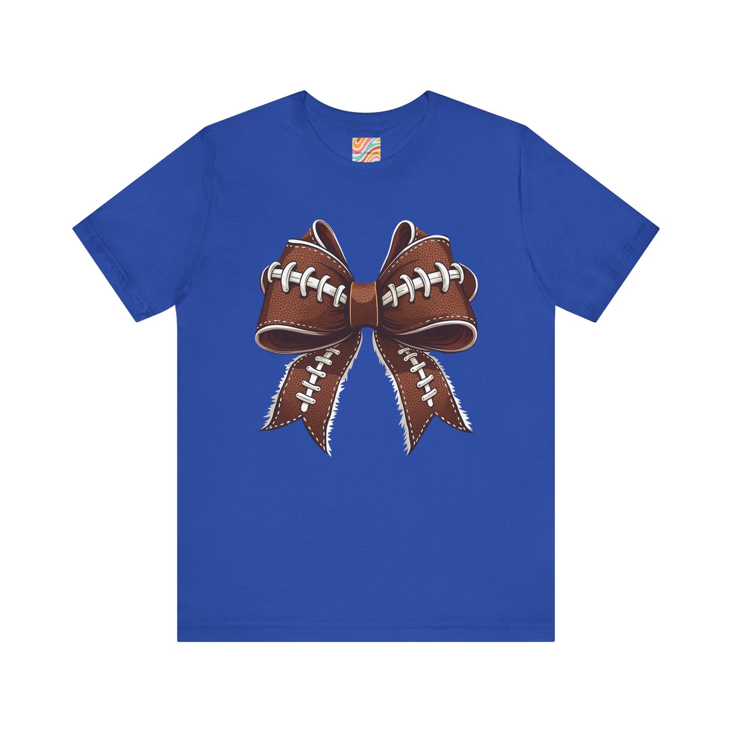 Football Bow Tee, Sports Shirt, Gift for Football Fans