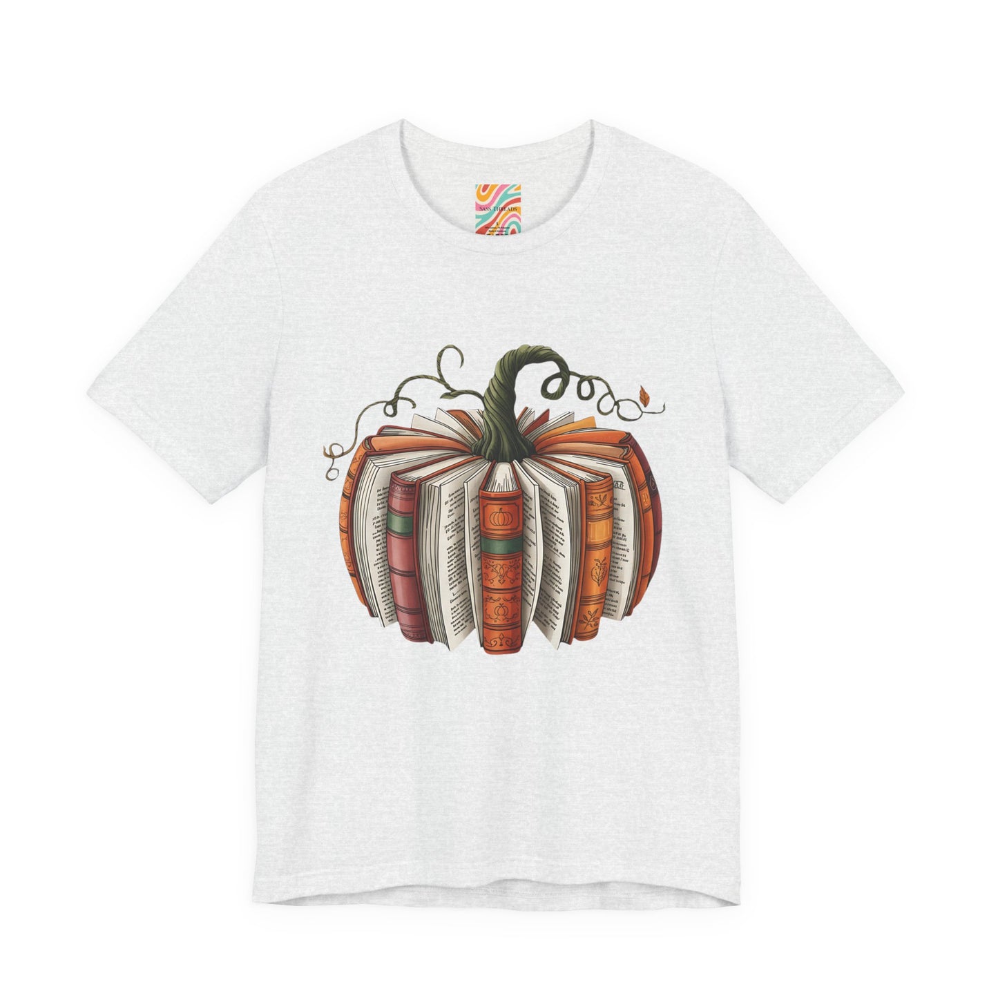 Book Pumpkin Unisex Jersey Short Sleeve Tee