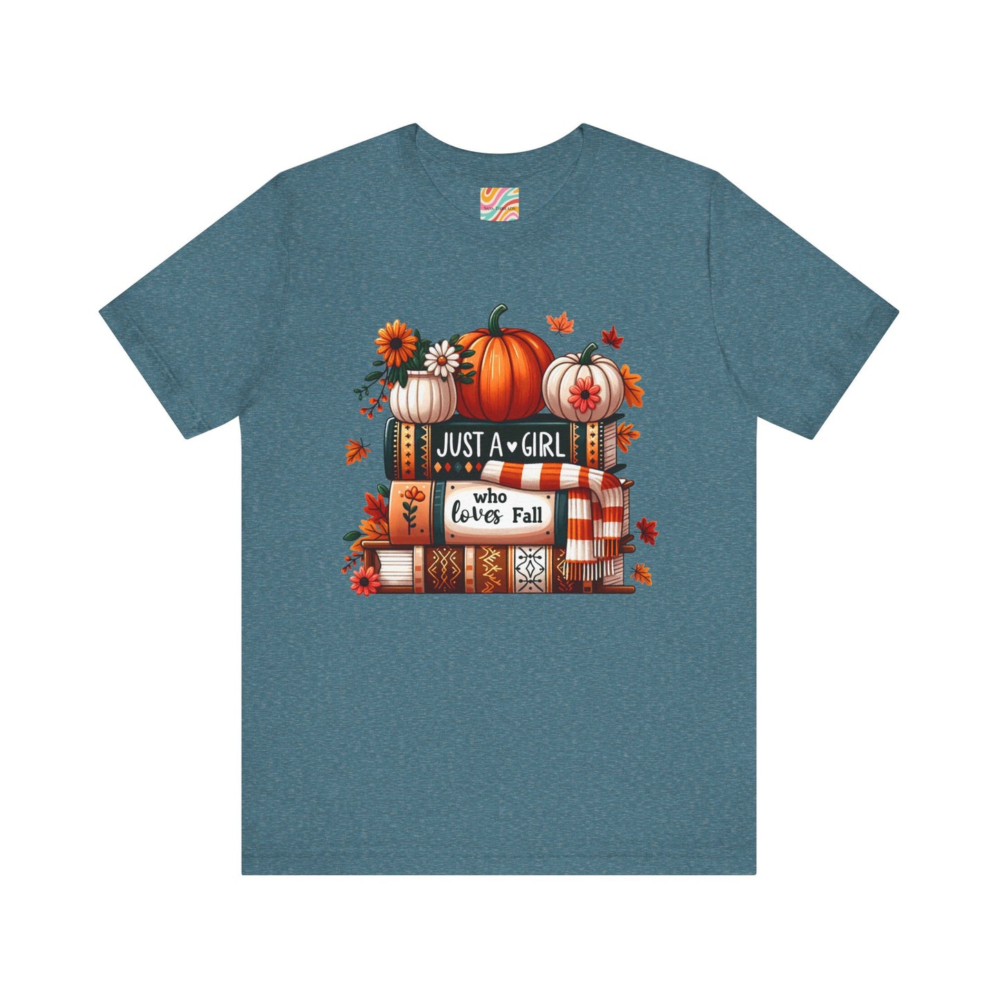Fall Lover Tee, Autumn T-Shirt, Just a Girl Who Loves books