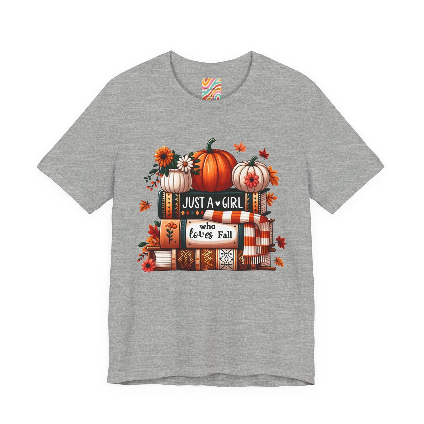 Fall Lover Tee, Autumn T-Shirt, Just a Girl Who Loves books