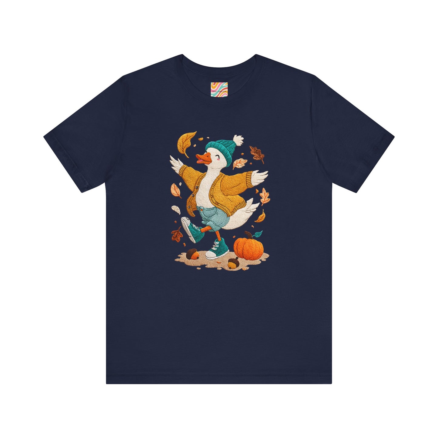 Autumn Goose Graphic Tee, Fall Vibes Shirt, Cozy Casual Wear, Thanksgiving Outfit, Unisex Seasonal Apparel