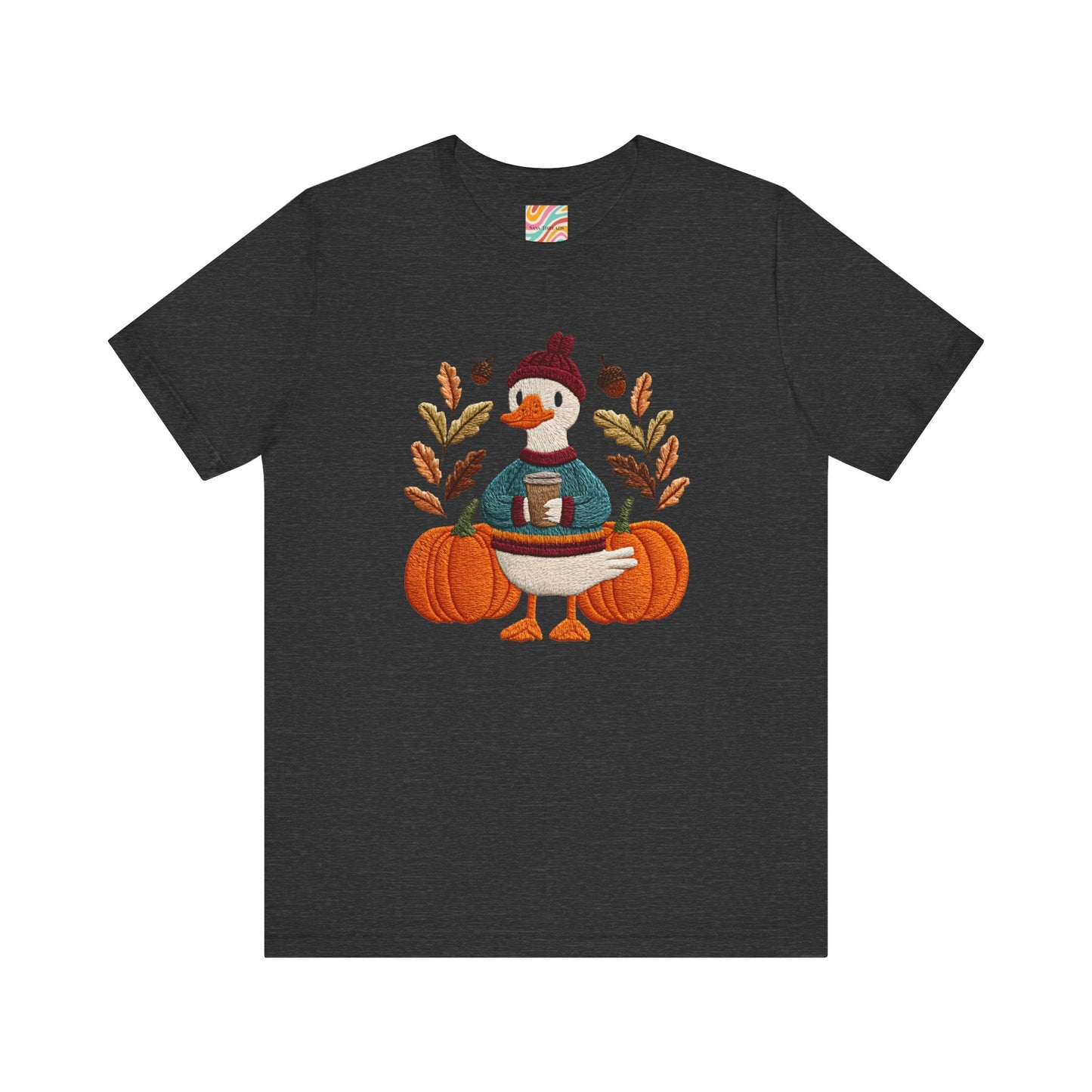 Autumn Goose Graphic Tee | Fall Sweatshirt, Cute Animal Shirt, Thanksgiving Gift, Cozy Apparel, Pumpkin Decor