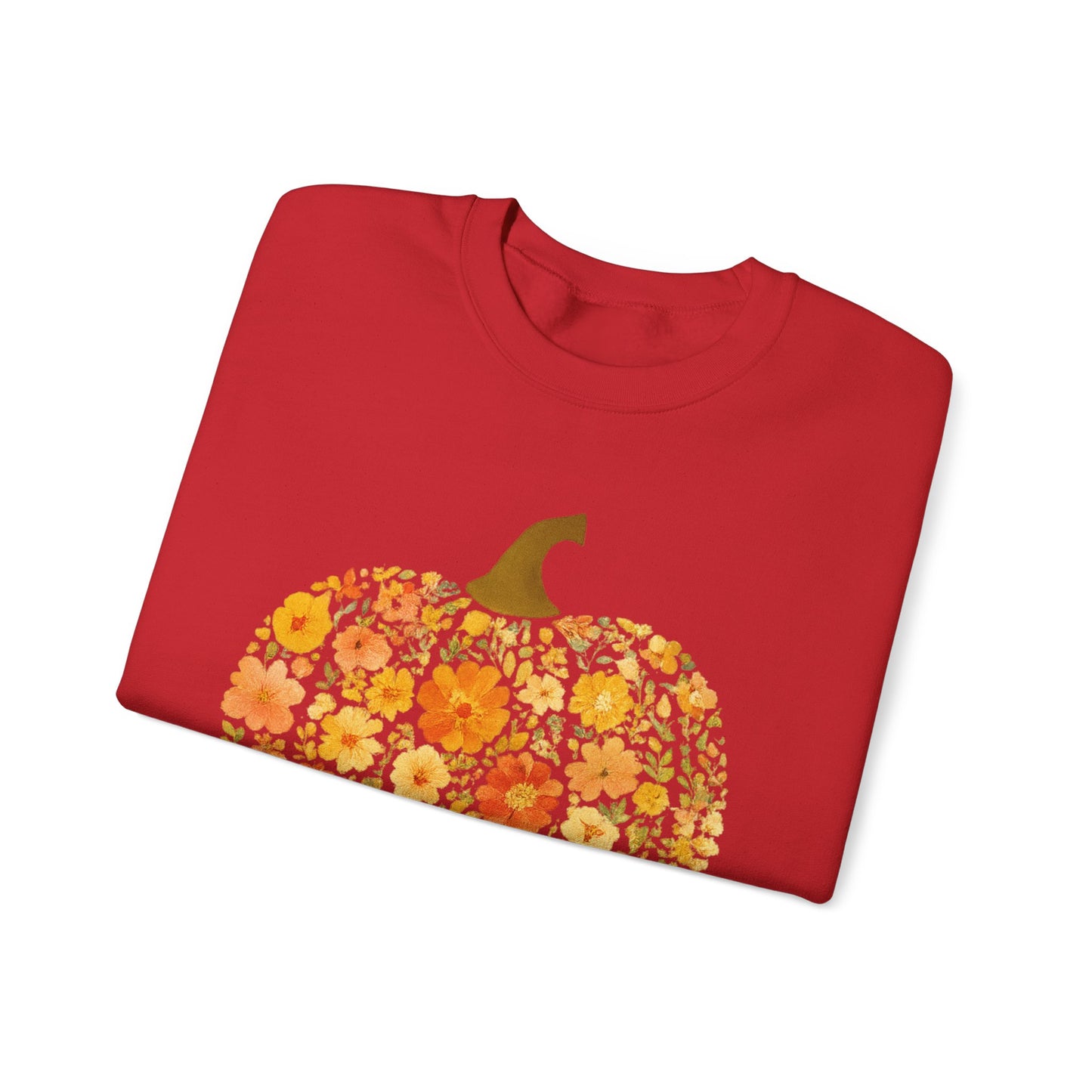Floral Pumpkin Fall Sweatshirt – Cozy Autumn Vibes