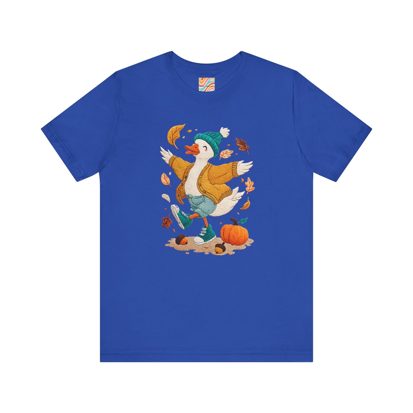 Autumn Goose Graphic Tee, Fall Vibes Shirt, Cozy Casual Wear, Thanksgiving Outfit, Unisex Seasonal Apparel
