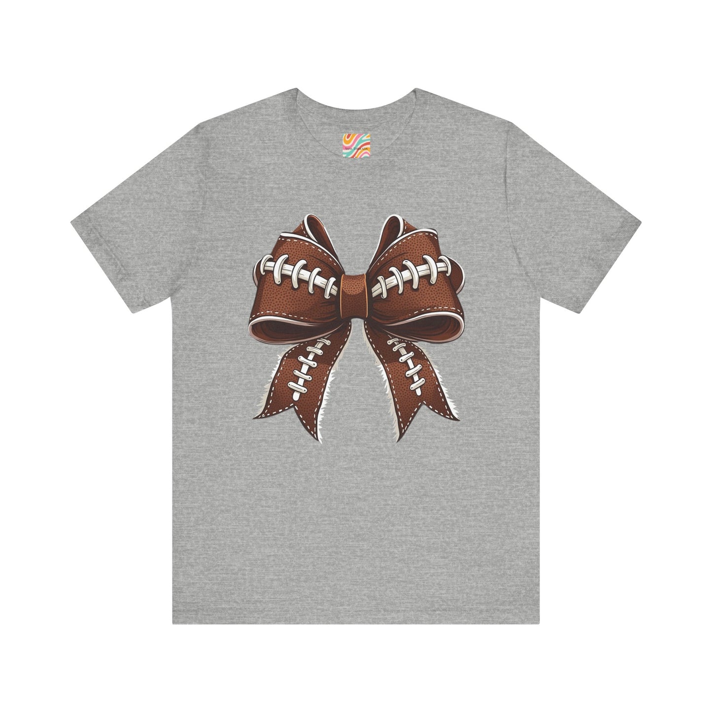 Football Bow Tee, Sports Shirt, Gift for Football Fans