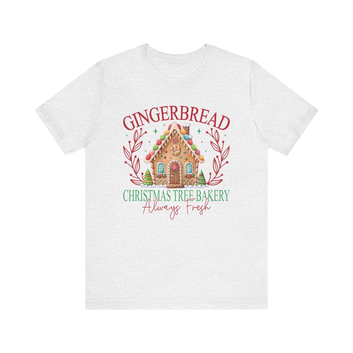 Gingerbread Christmas Tree Bakery Tee – Always Fresh & Full of Cheer!