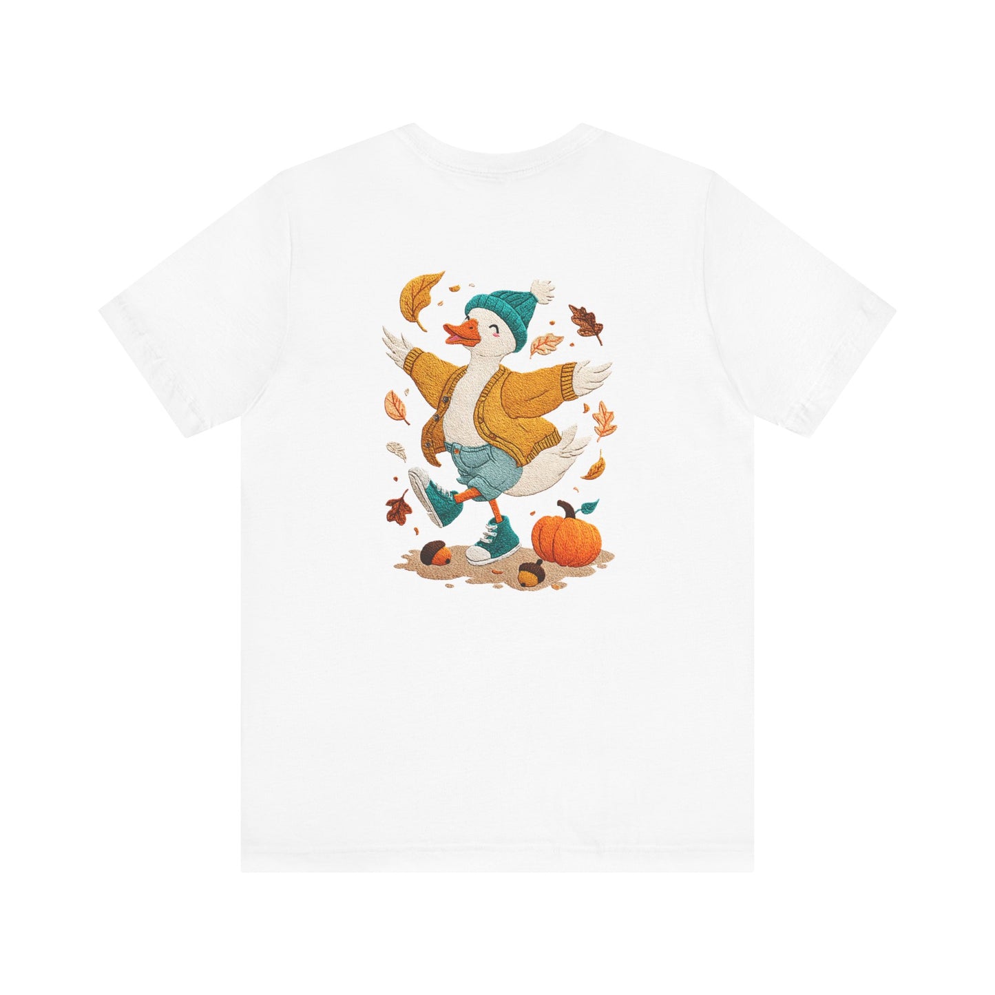 Autumn Goose Graphic Tee, Fall Vibes Shirt, Cozy Casual Wear, Thanksgiving Outfit, Unisex Seasonal Apparel