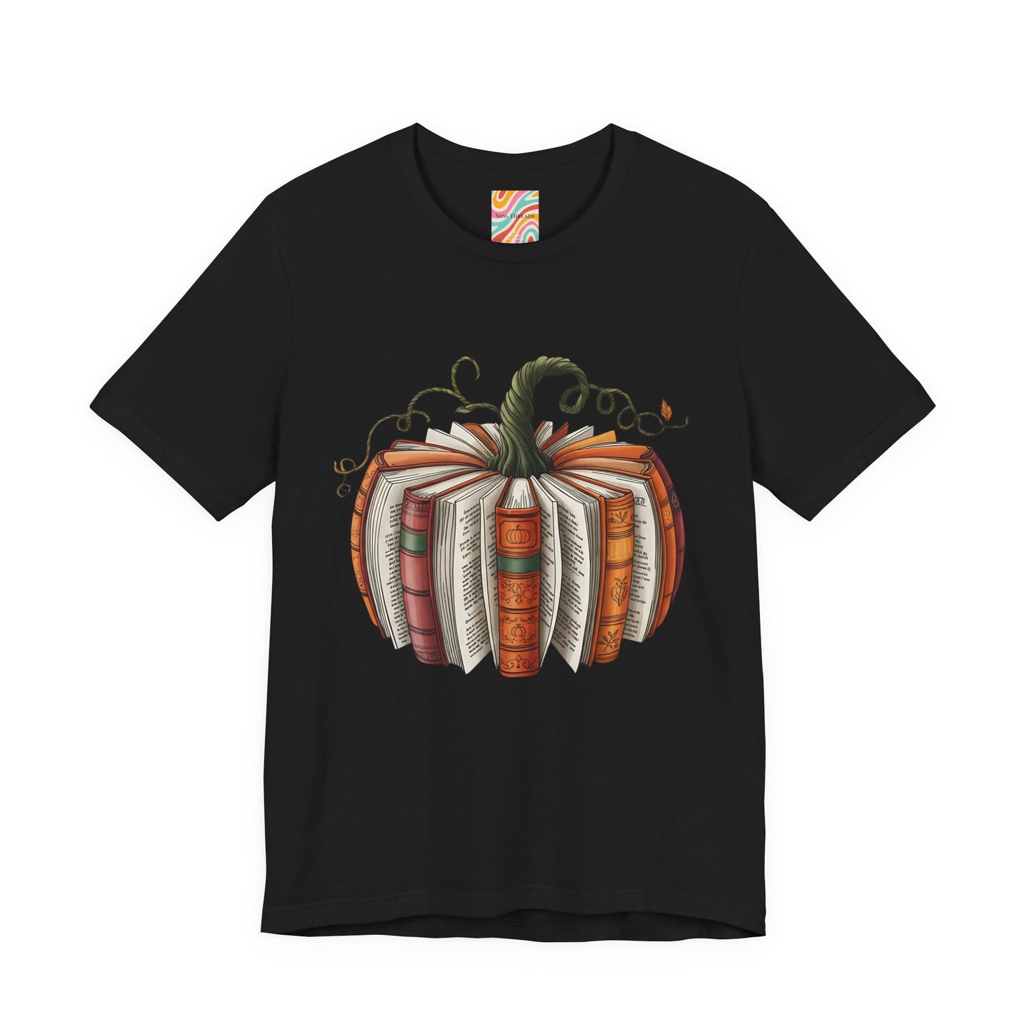 Book Pumpkin Unisex Jersey Short Sleeve Tee