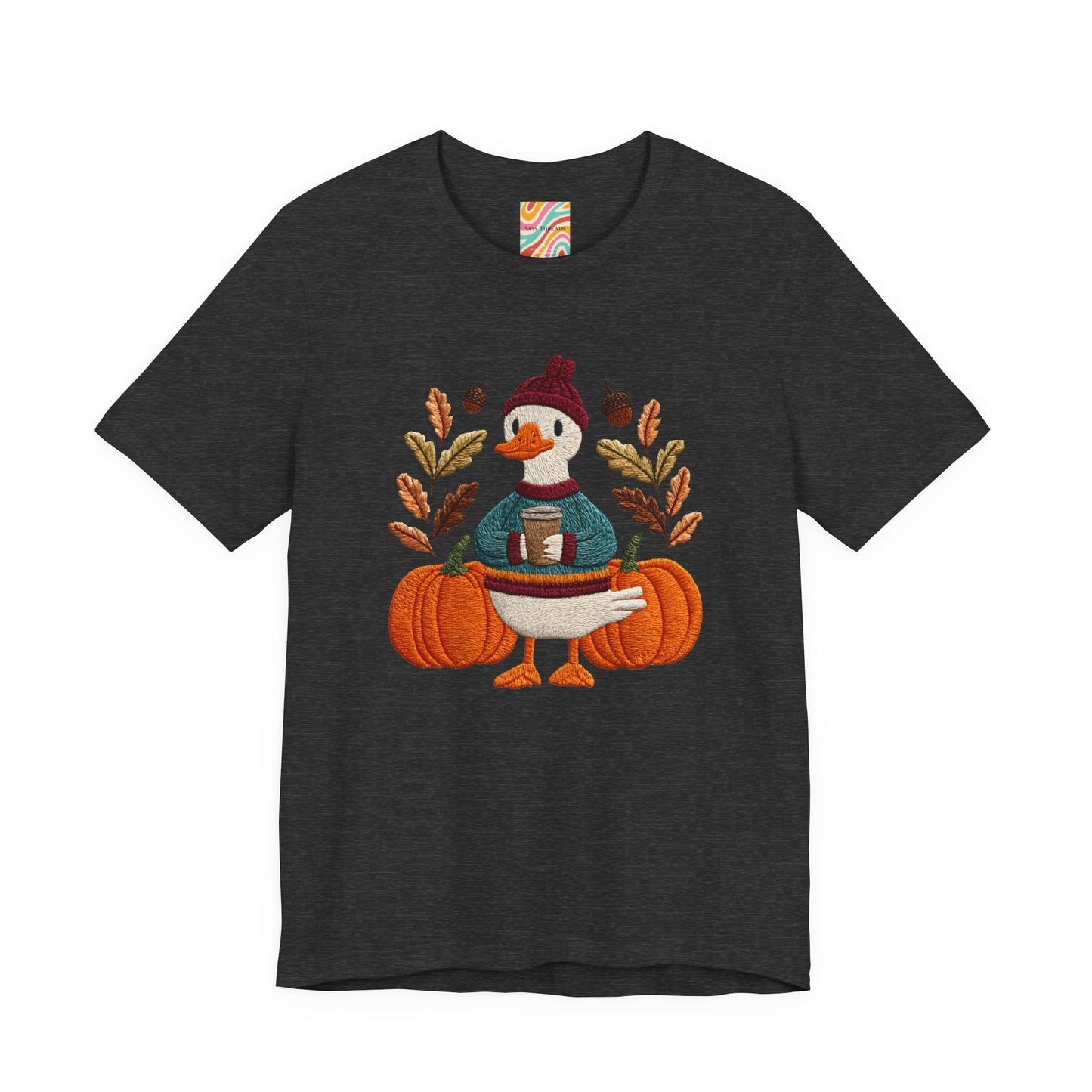 Autumn Goose Graphic Tee | Fall Sweatshirt, Cute Animal Shirt, Thanksgiving Gift, Cozy Apparel, Pumpkin Decor