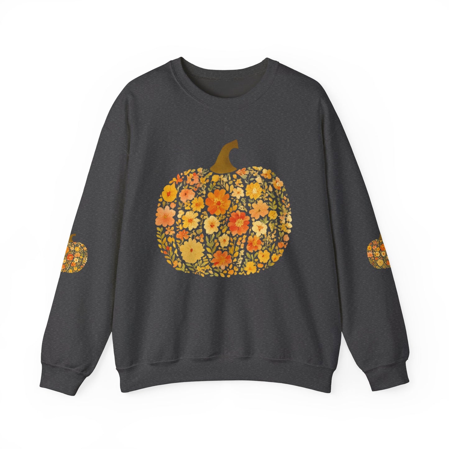 Floral Pumpkin Fall Sweatshirt – Cozy Autumn Vibes