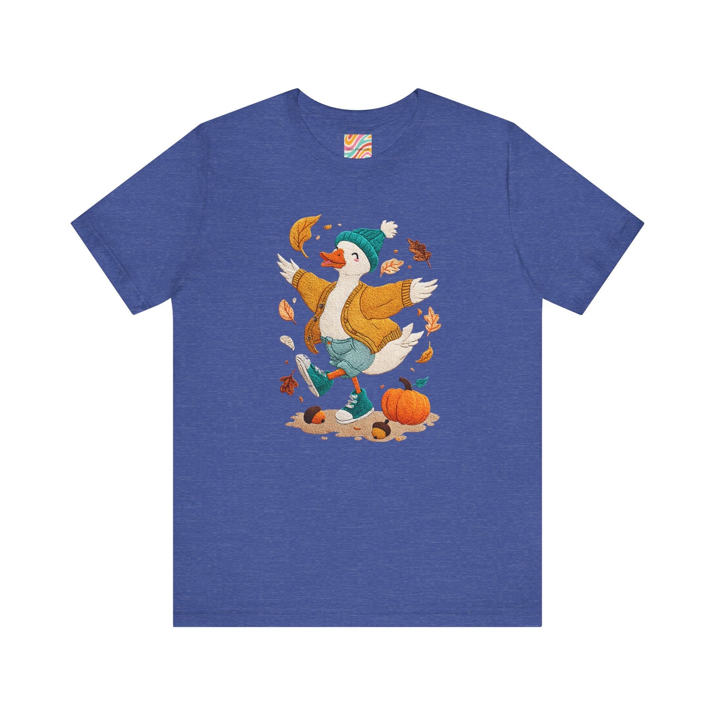 Autumn Goose Graphic Tee, Fall Vibes Shirt, Cozy Casual Wear, Thanksgiving Outfit, Unisex Seasonal Apparel