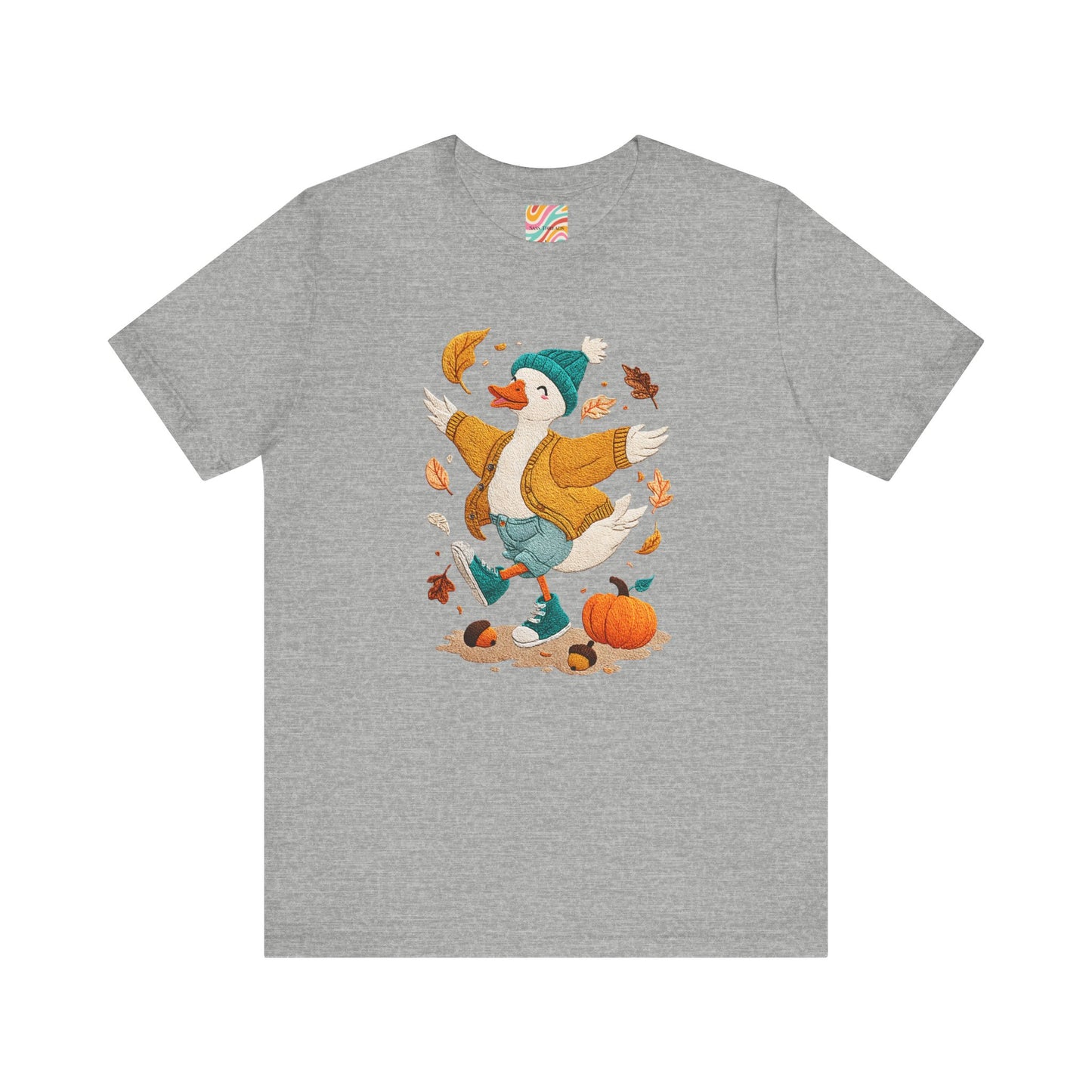 Autumn Goose Graphic Tee, Fall Vibes Shirt, Cozy Casual Wear, Thanksgiving Outfit, Unisex Seasonal Apparel