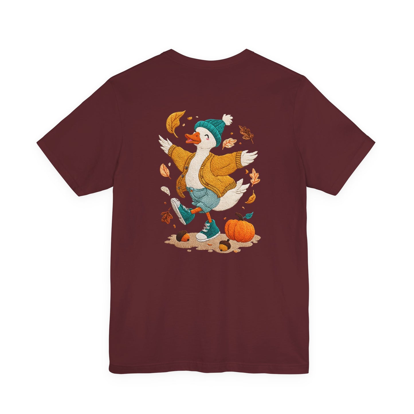 Autumn Goose Graphic Tee, Fall Vibes Shirt, Cozy Casual Wear, Thanksgiving Outfit, Unisex Seasonal Apparel
