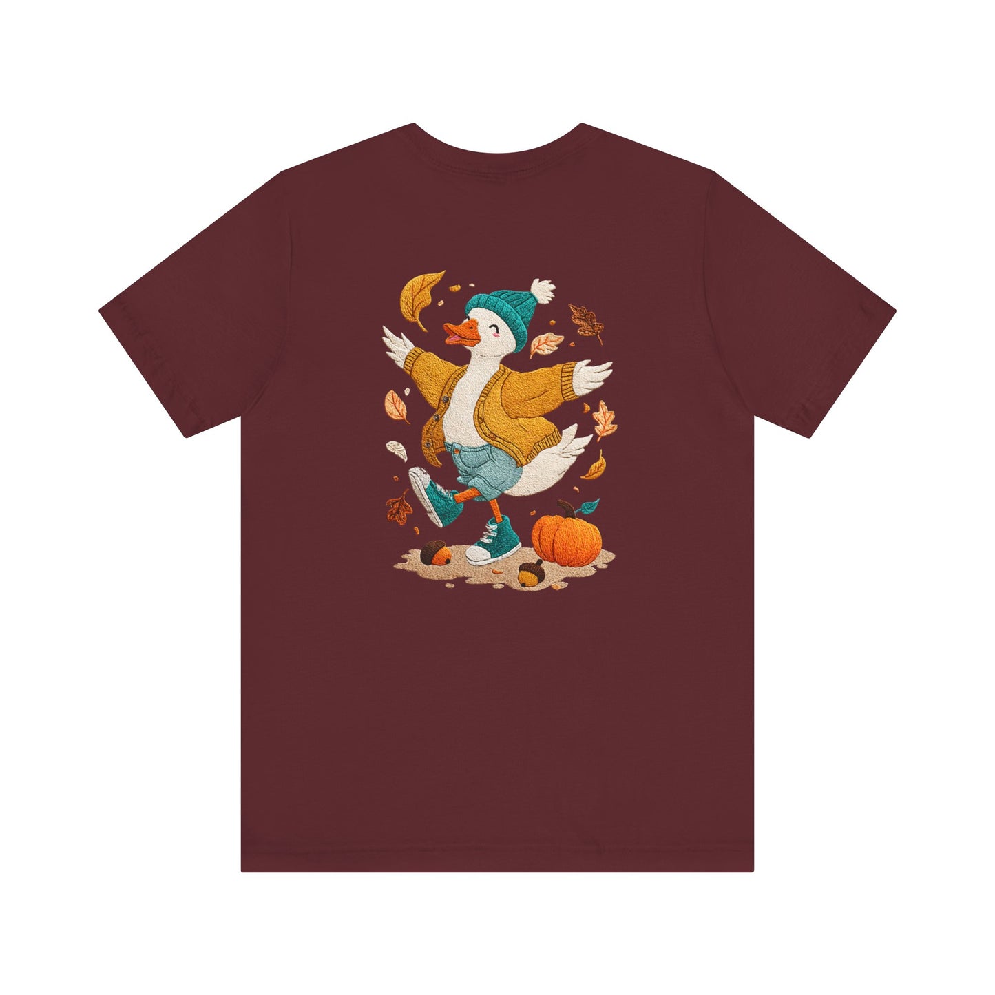 Autumn Goose Graphic Tee, Fall Vibes Shirt, Cozy Casual Wear, Thanksgiving Outfit, Unisex Seasonal Apparel