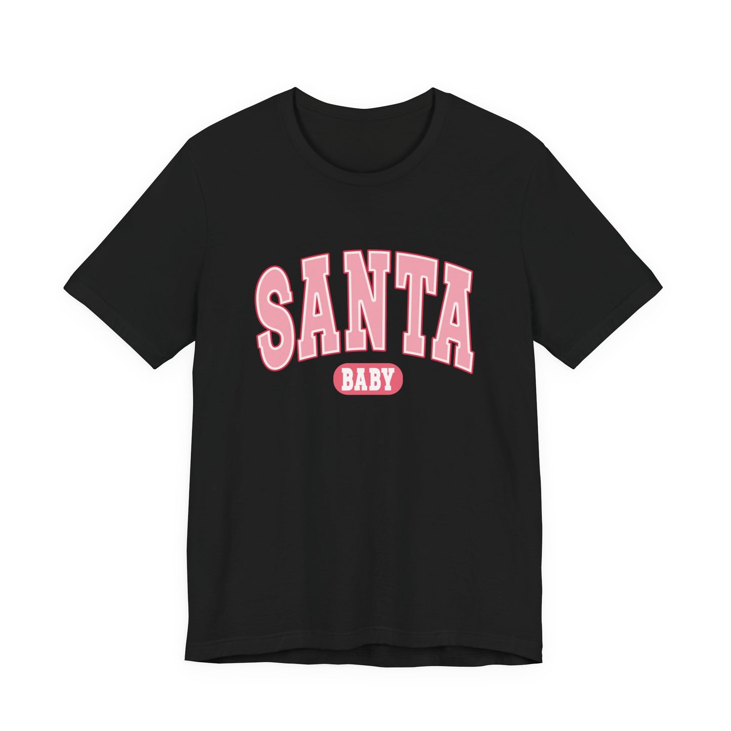 Santa Baby Christmas Tee – Pink Retro Holiday Shirt for Women | Cute & Festive T-Shirt